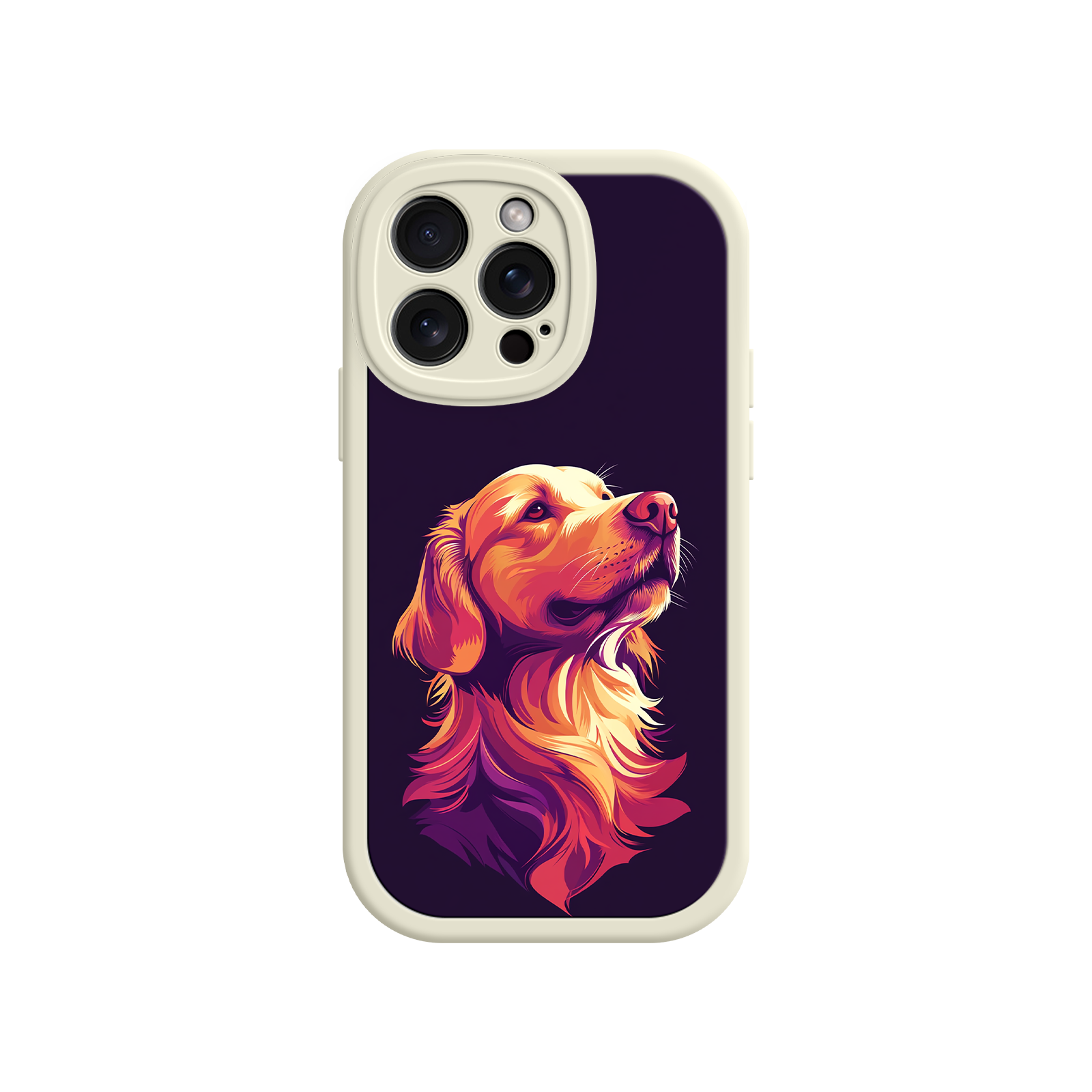 Artistic dog lover phone case with modern design
