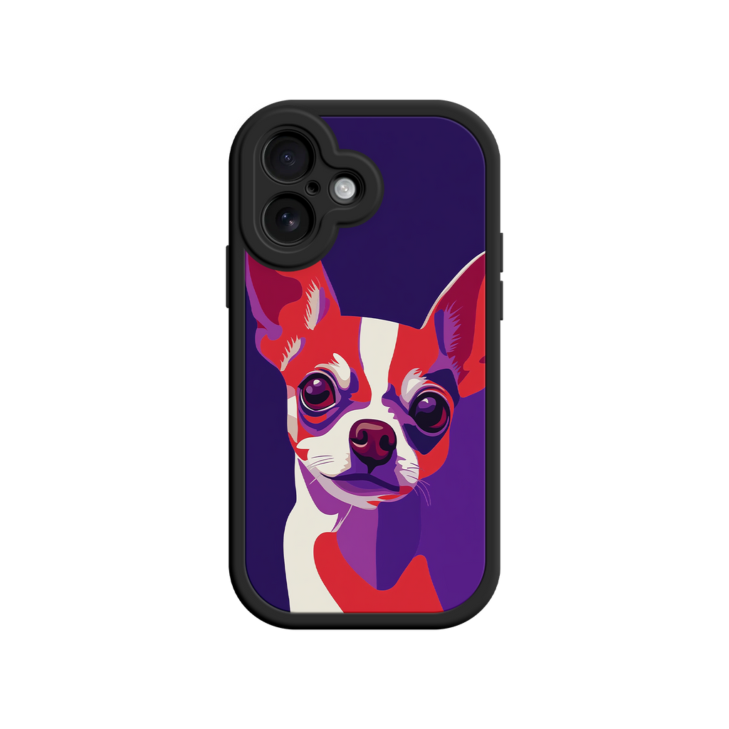 Chihuahua phone case with modern graphic design