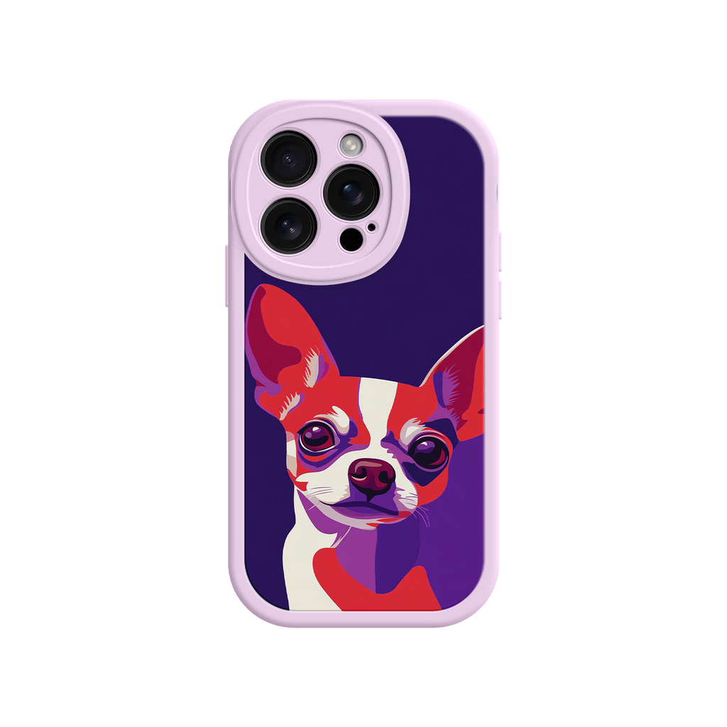 pop art pet phone cover with vibrant palette
