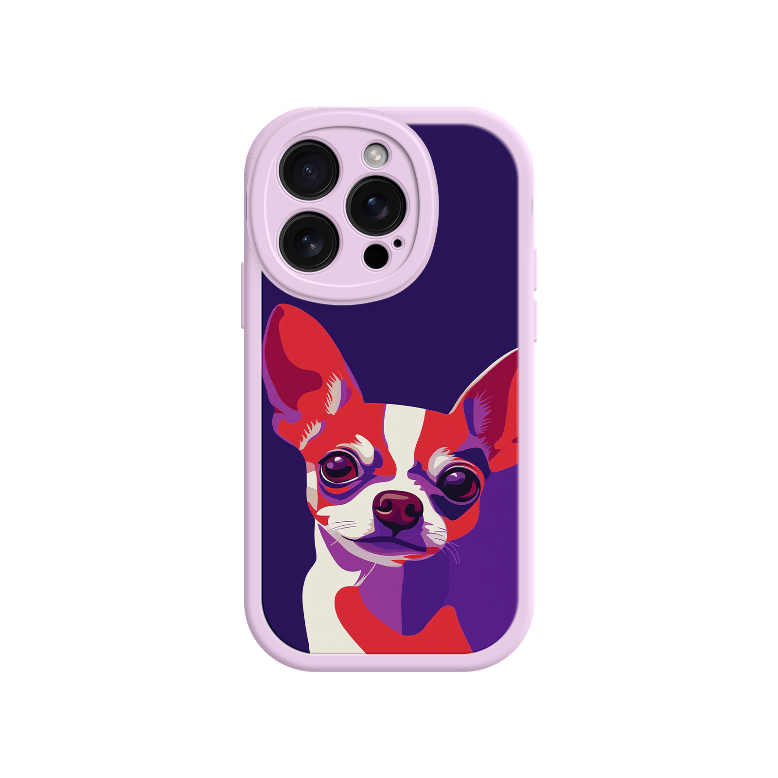 pop art pet phone cover with vibrant palette