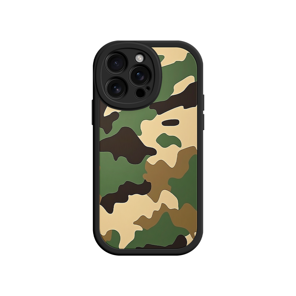 Military Camo iPhone 17 Case – Woodland Camouflage, Tactical Design, Rugged Phone Cover