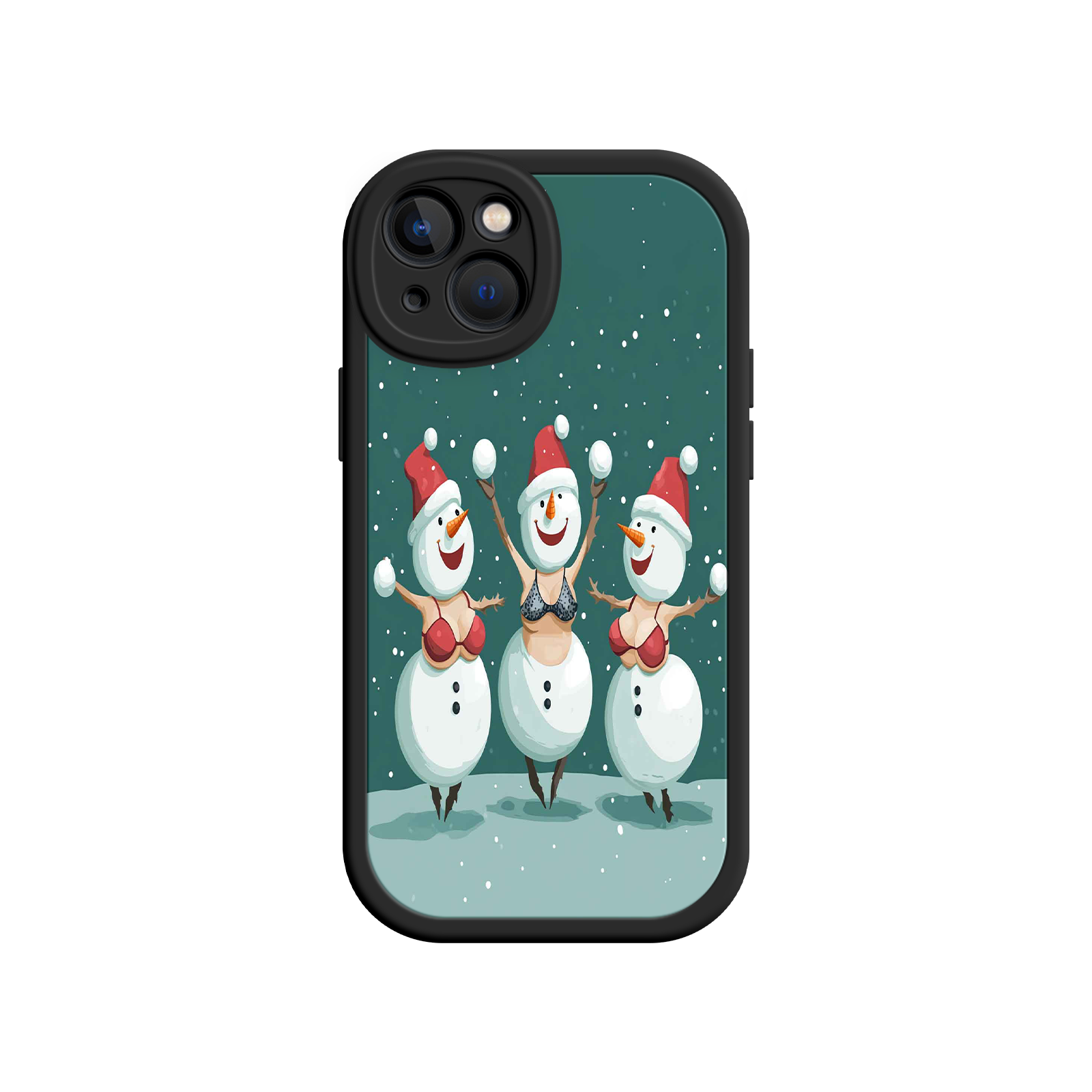 Festive Snowman iPhone 17 Case – Funny Christmas Art, Jolly Holiday Design, Soft Snowflakes