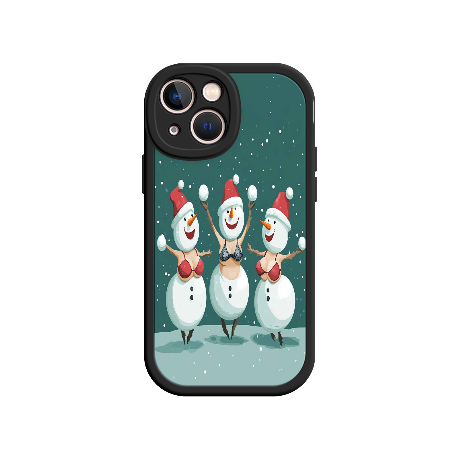 Festive Snowman iPhone 17 Case – Funny Christmas Art, Jolly Holiday Design, Soft Snowflakes