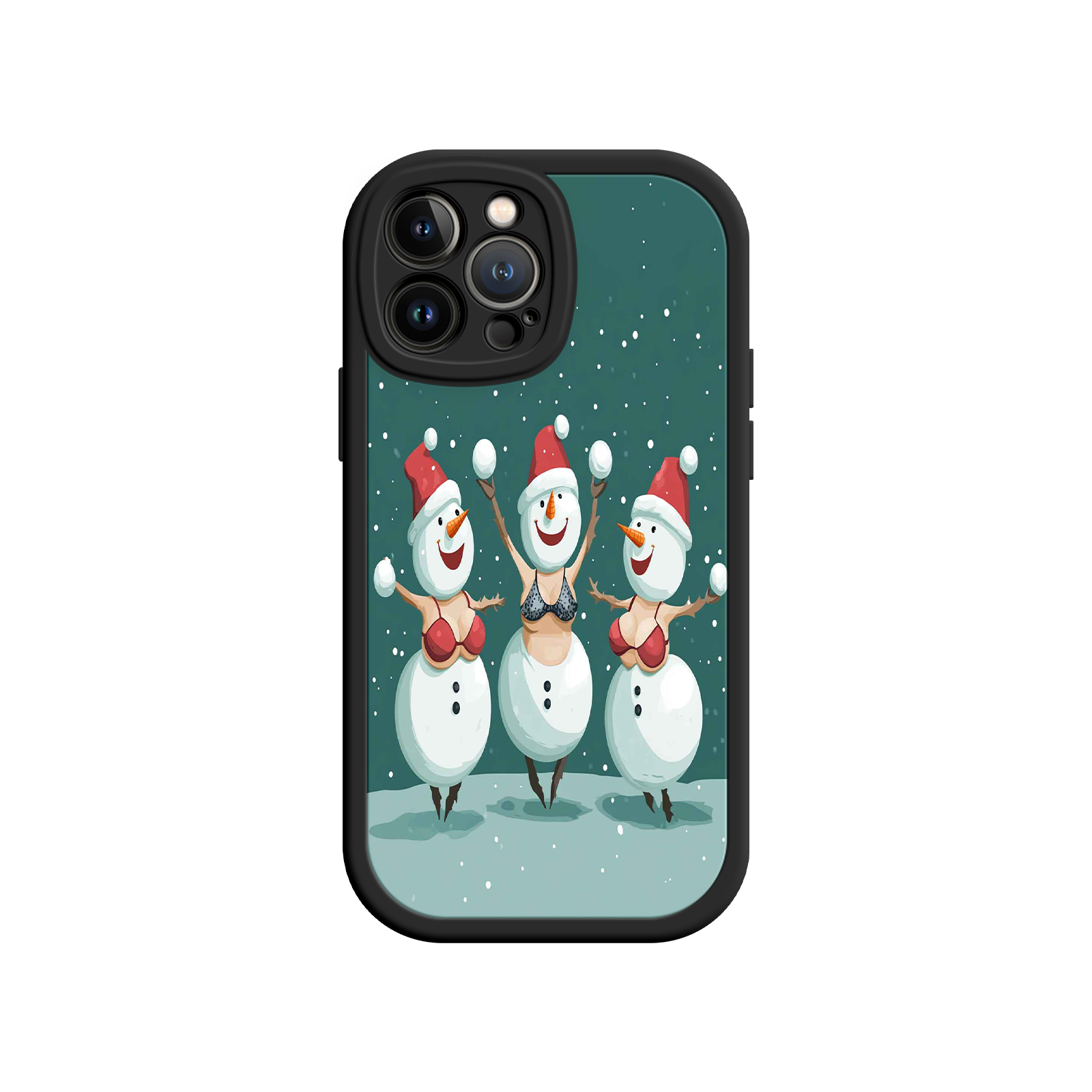 Festive Snowman iPhone 17 Case – Funny Christmas Art, Jolly Holiday Design, Soft Snowflakes