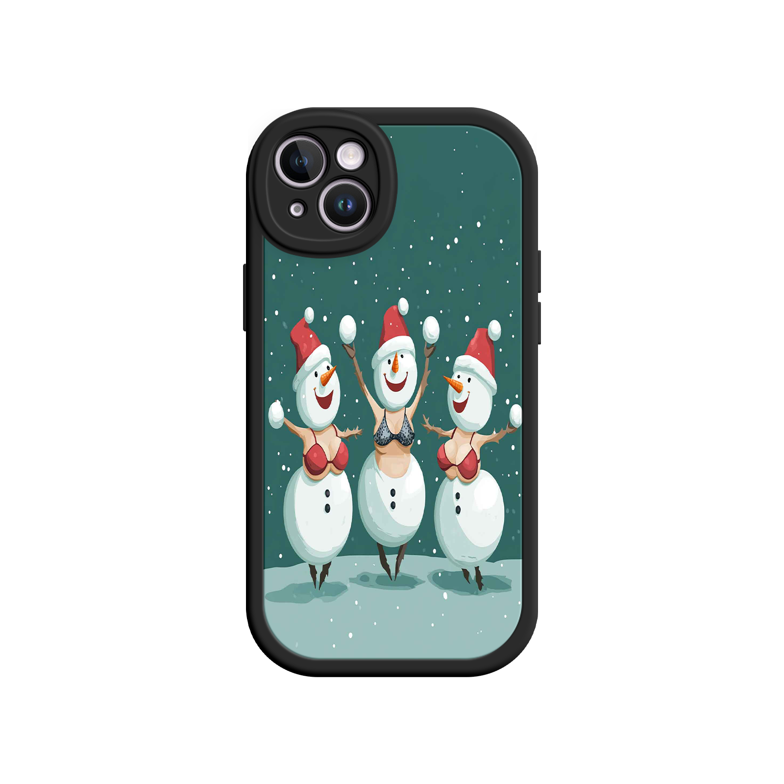 Festive Snowman iPhone 17 Case – Funny Christmas Art, Jolly Holiday Design, Soft Snowflakes