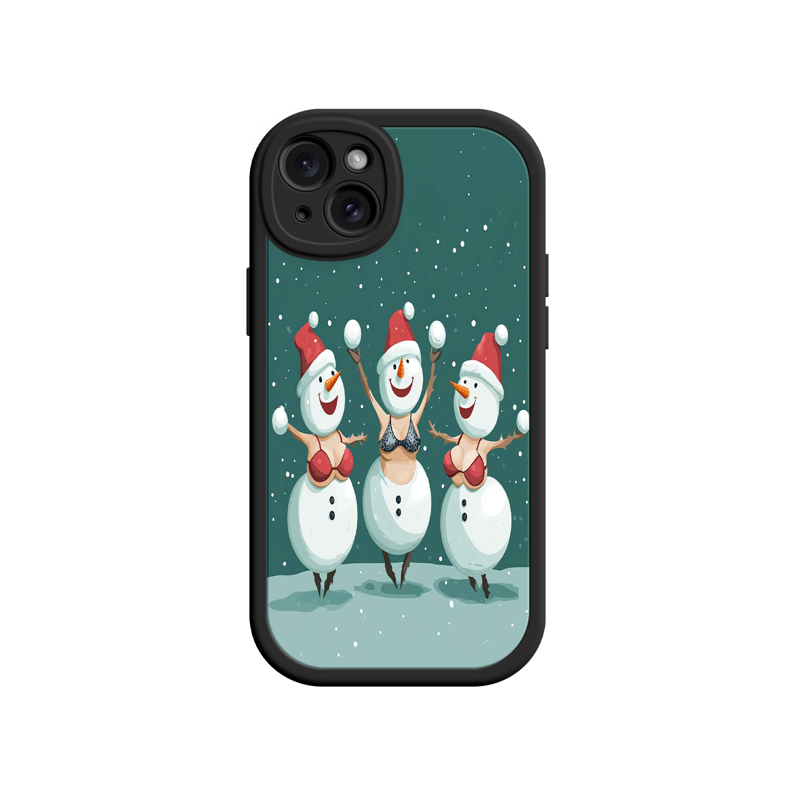 Festive Snowman iPhone 17 Case – Funny Christmas Art, Jolly Holiday Design, Soft Snowflakes