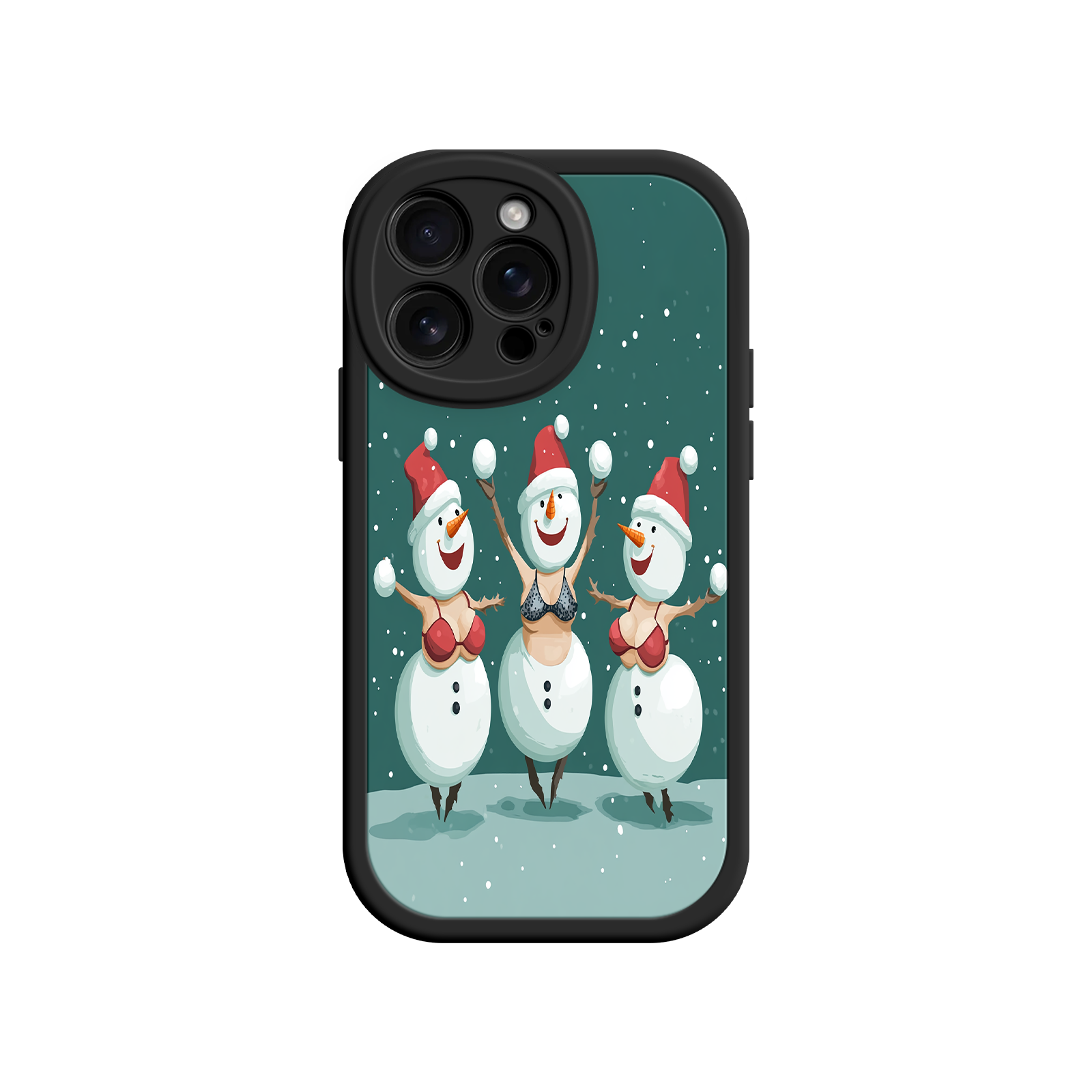 Festive Snowman iPhone 17 Case – Funny Christmas Art, Jolly Holiday Design, Soft Snowflakes