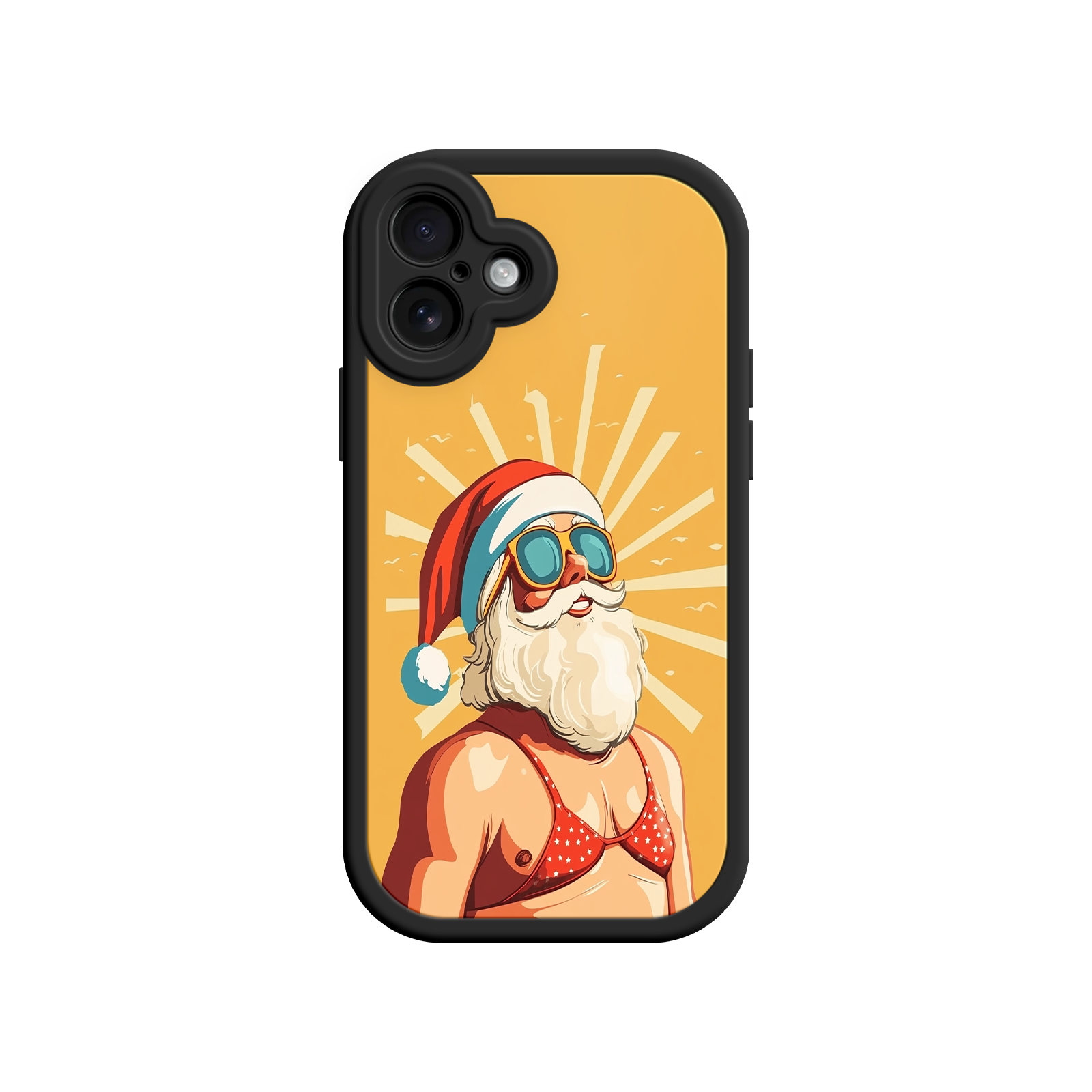 Bold holiday phone case with humorous design
