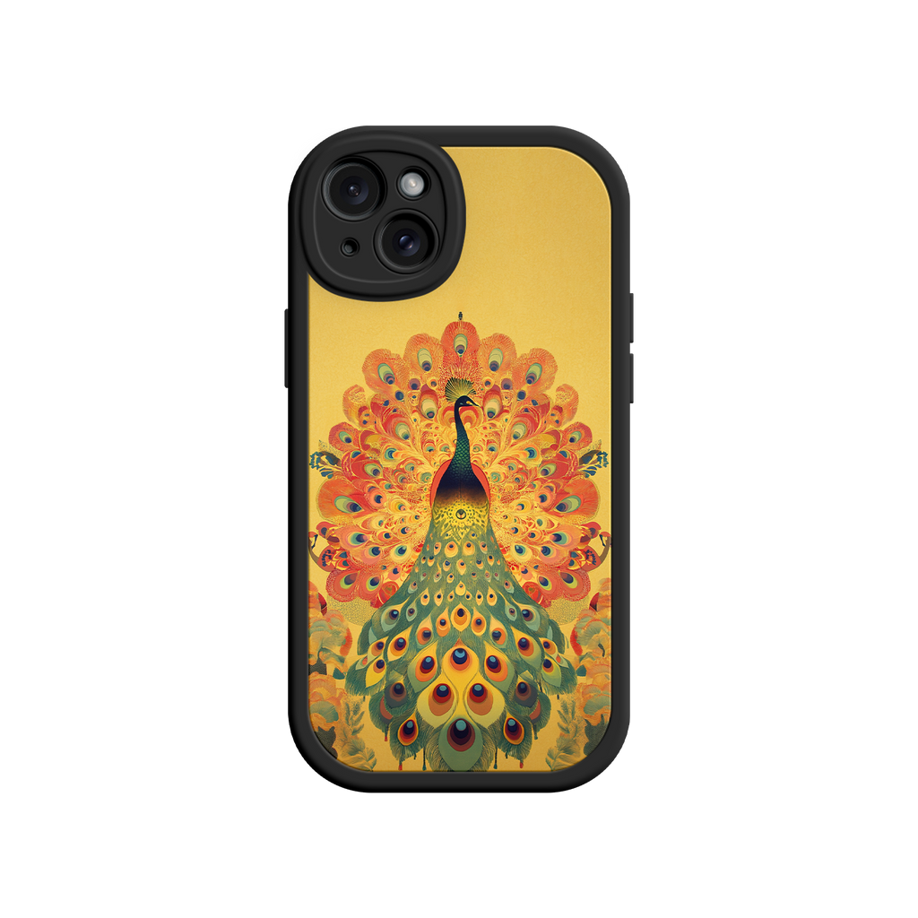 Peacock iPhone Case – Artistic Bird Design with Vibrant Feathers & Boho Style