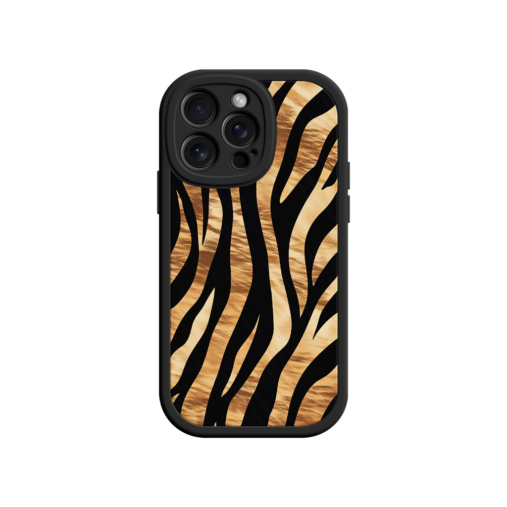 Chic iPhone case with textured tiger design