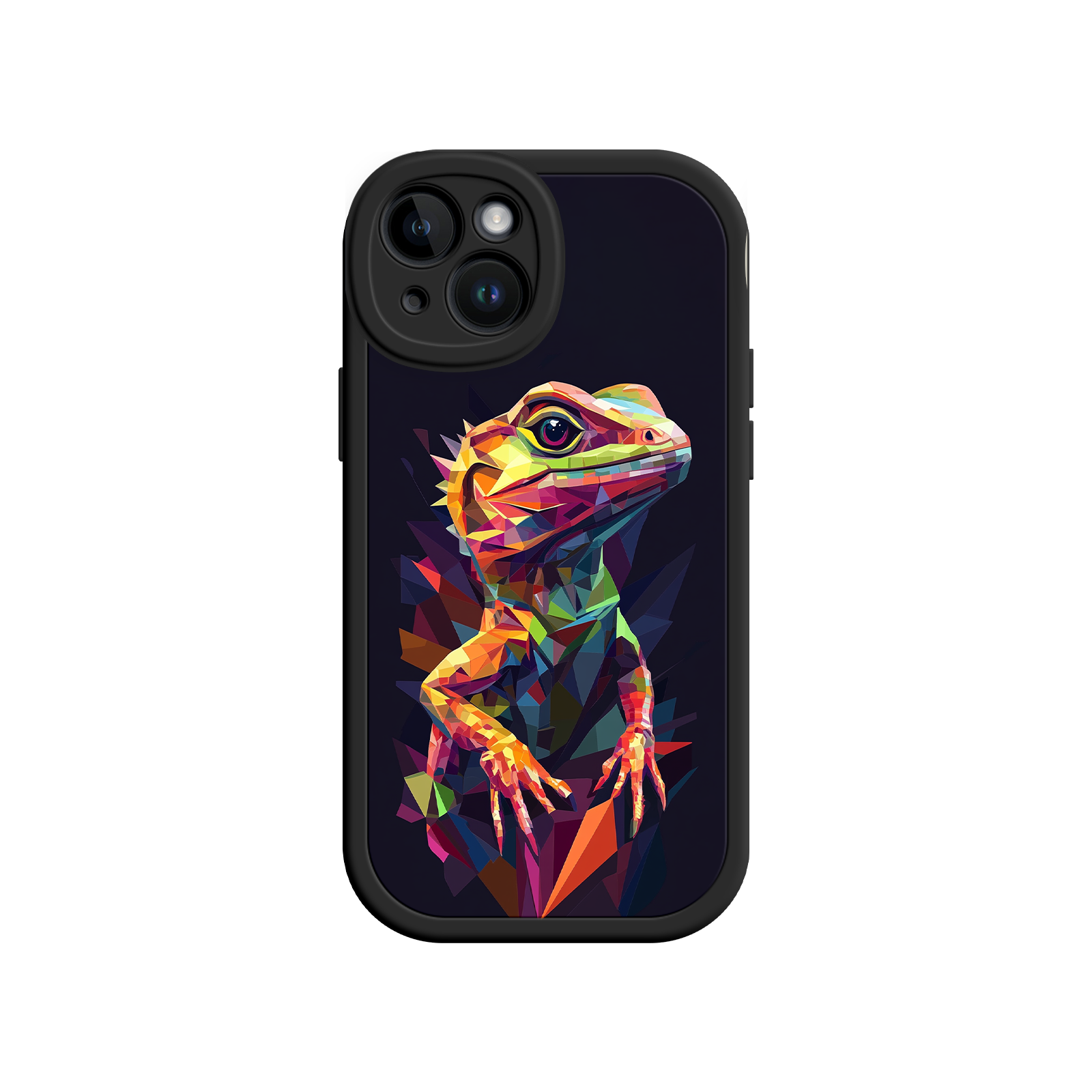 Geometric Lizard iPhone 17 Case – Colorful Polygon Art, Protective Animal Print Cover, Bold Reptile Design