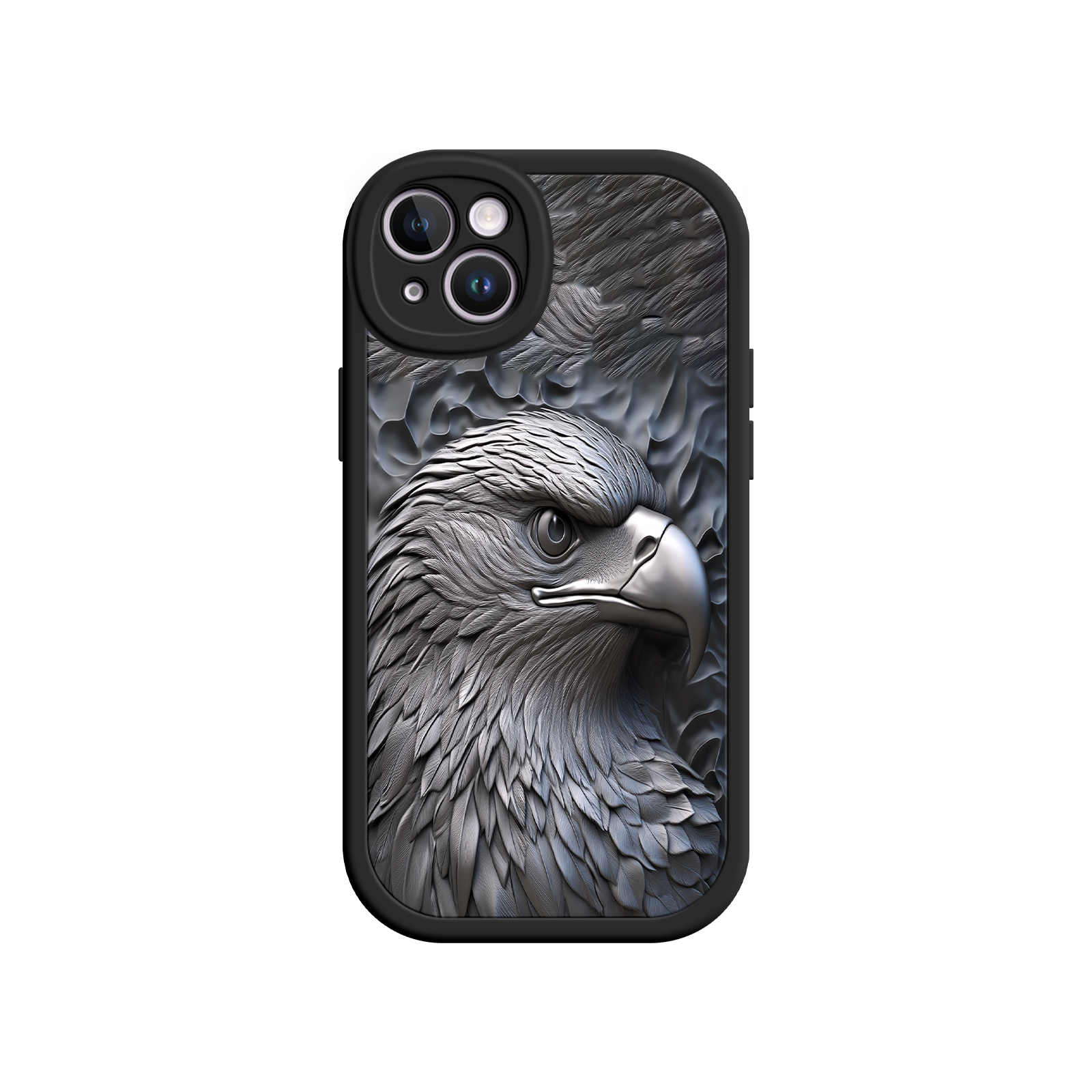Embossed Eagle iPhone 17 Case – Grayscale 3D Design, Rugged Protective Cover, Symbol of Strength & Freedom