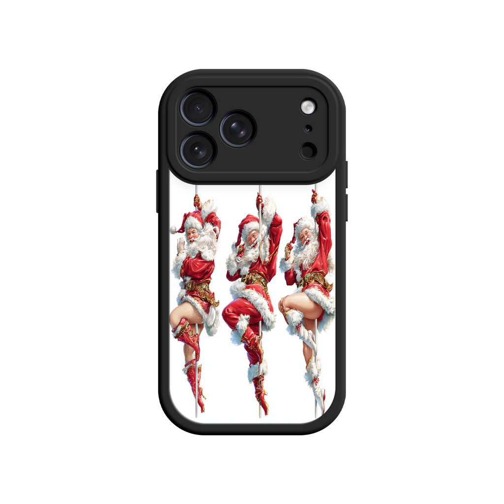 Artistic phone case with retro Christmas dancers