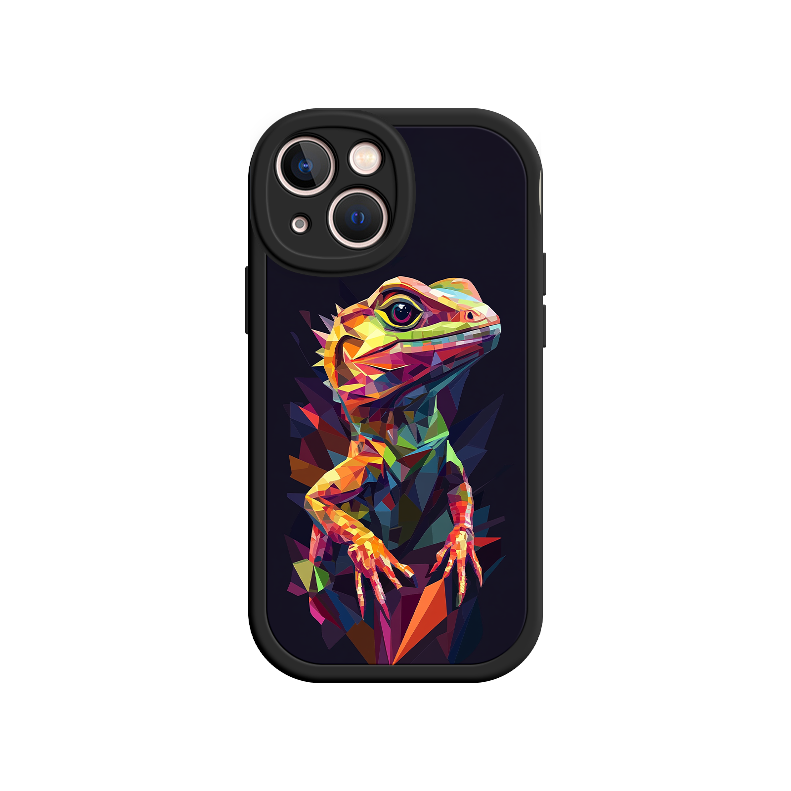 Geometric Lizard iPhone 17 Case – Colorful Polygon Art, Protective Animal Print Cover, Bold Reptile Design