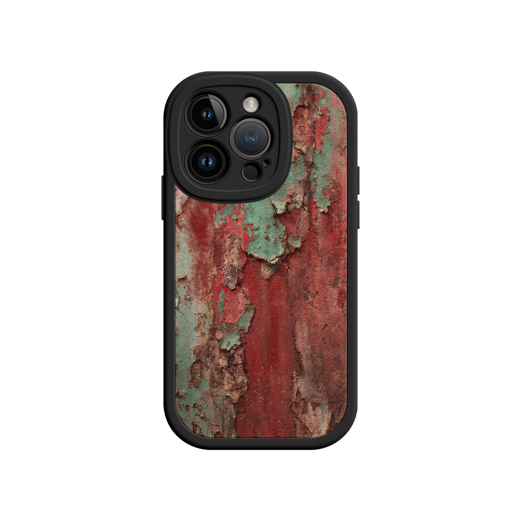 Urban decay phone case with rust and chipped paint

