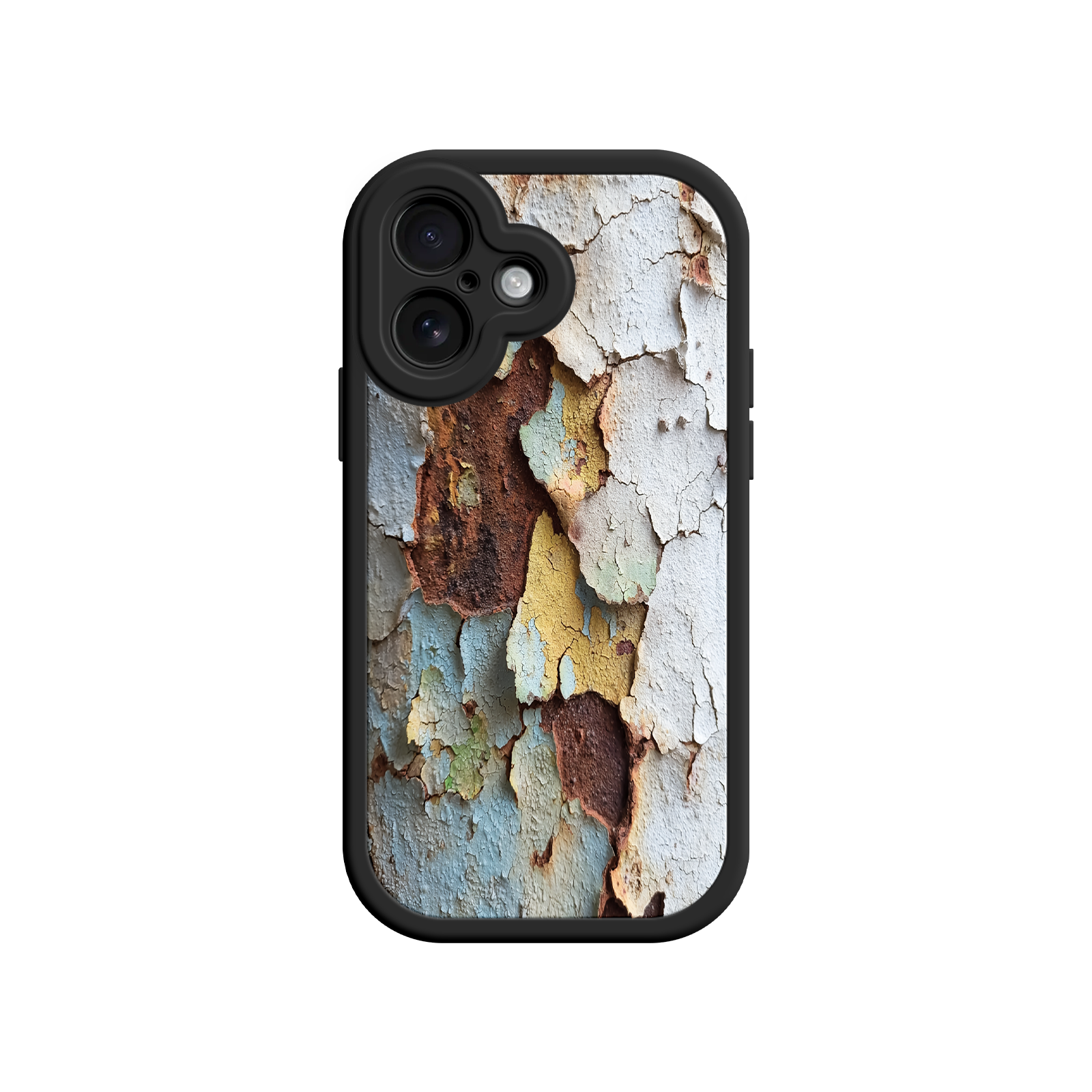 Conceptual phone case with aged paint design