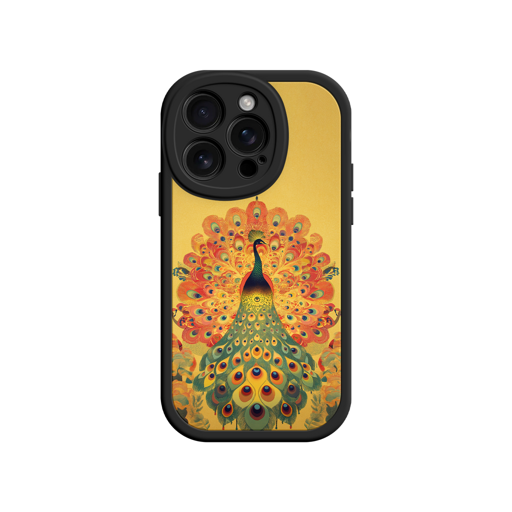 Peacock iPhone Case – Artistic Bird Design with Vibrant Feathers & Boho Style