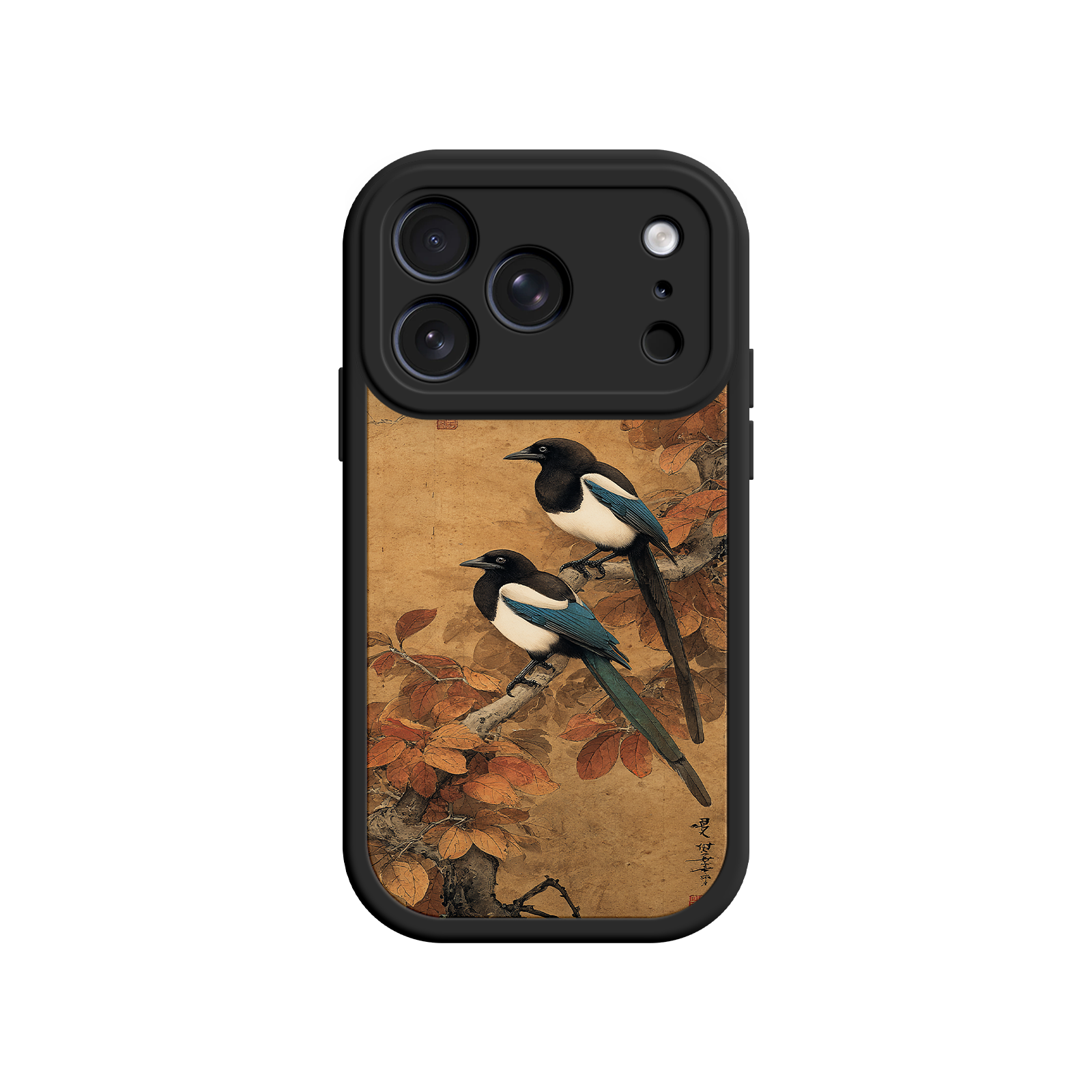 Instagram-worthy phone case with magpie artwork