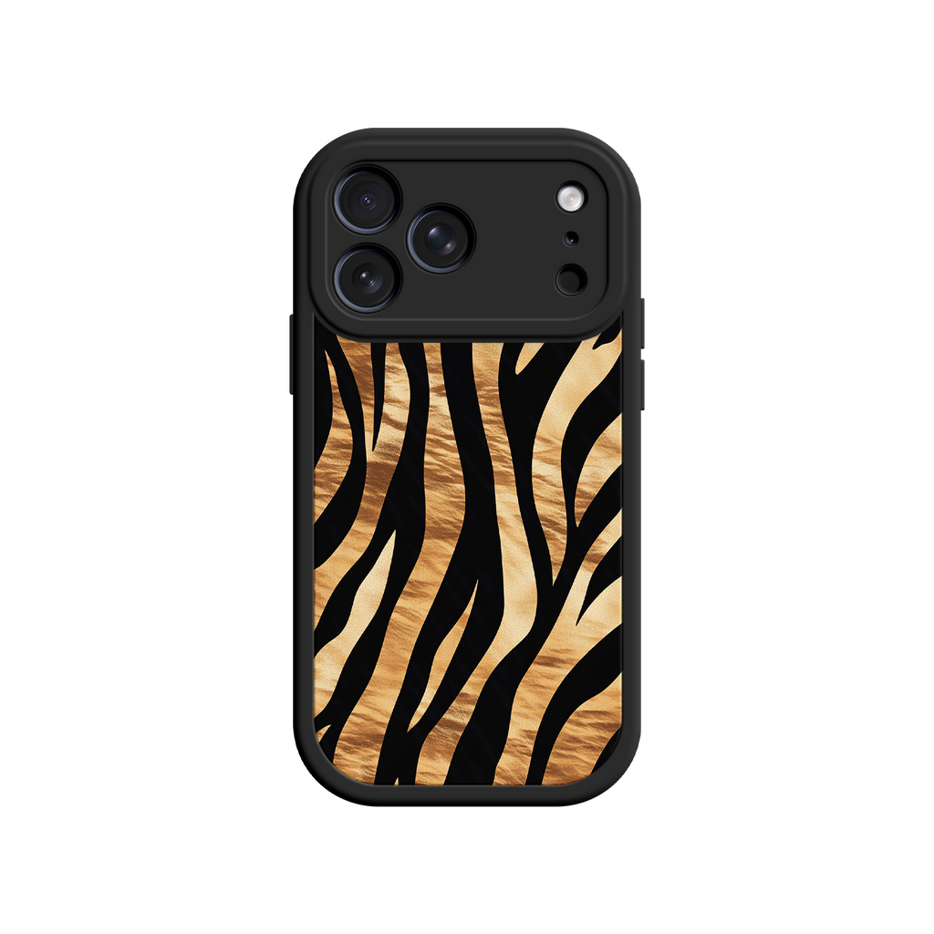 Protective phone case with tiger fur pattern