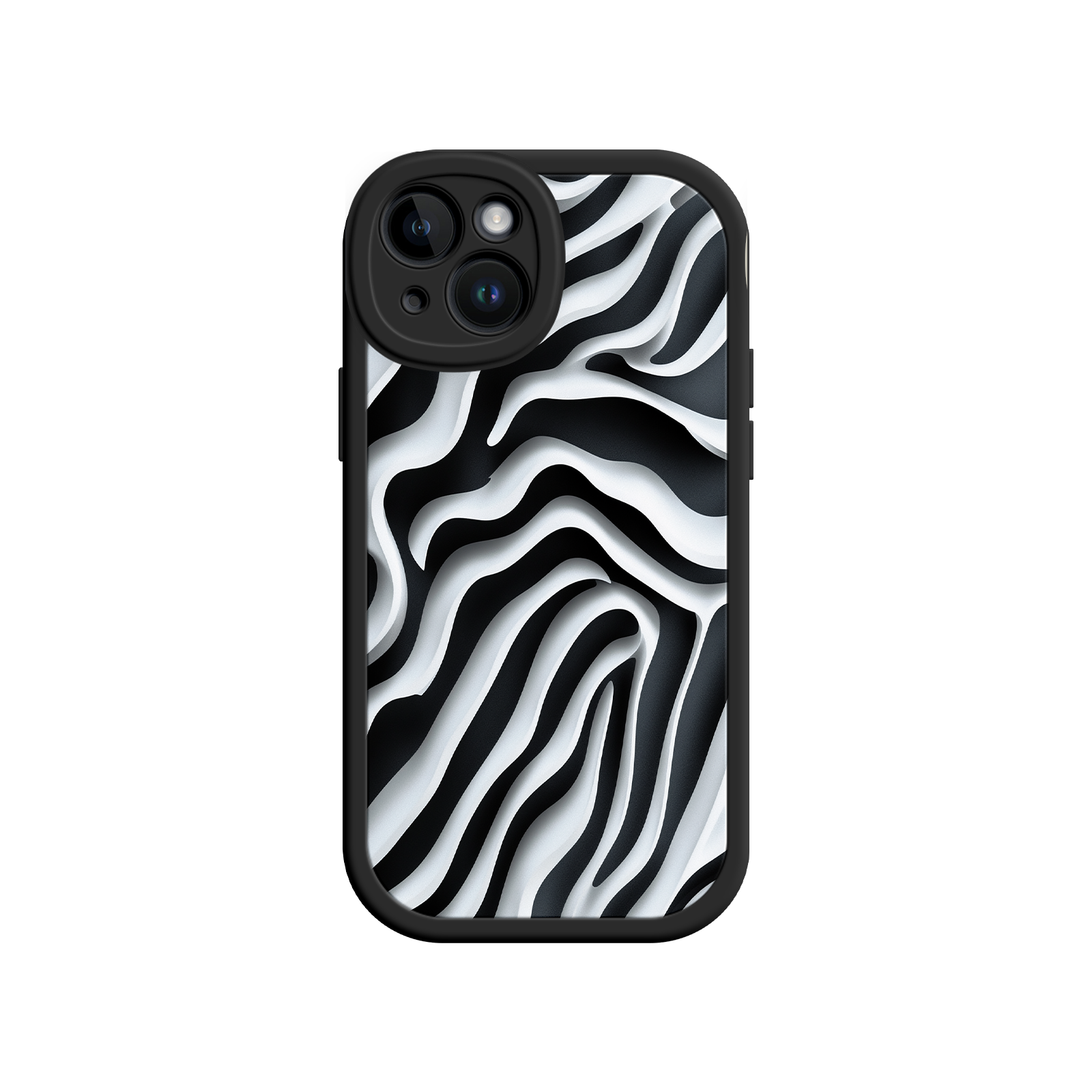 Zebra Pattern iPhone 17 Case – Black & White Protective Cover for iPhone 16 Pro / Max
