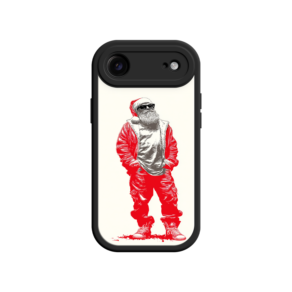 Stylish Christmas phone case with edgy Santa design