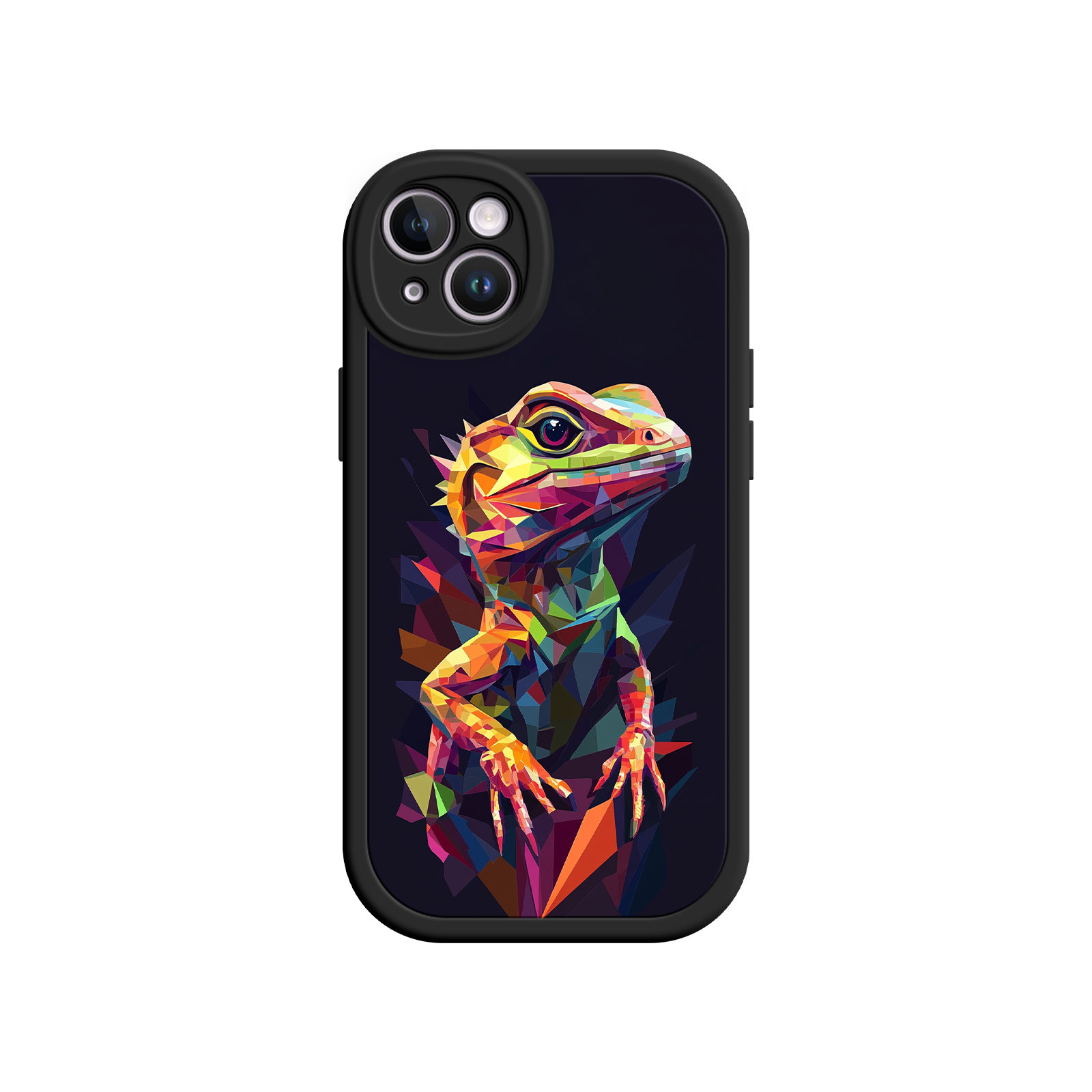 Geometric Lizard iPhone 17 Case – Colorful Polygon Art, Protective Animal Print Cover, Bold Reptile Design