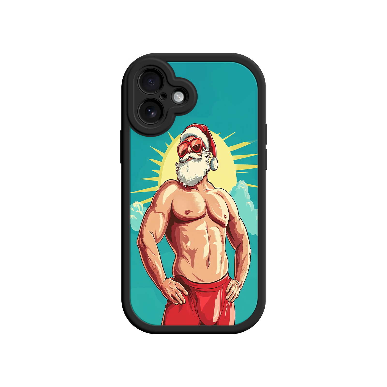 Muscle Santa phone case for Christmas exchange