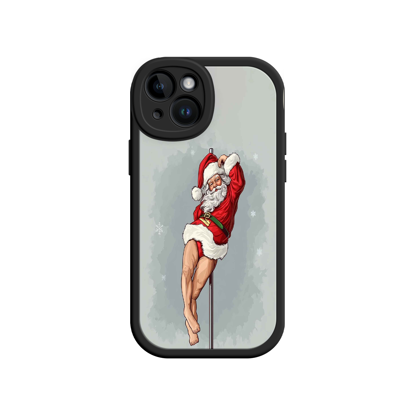 Pole Dancing Santa Claus iPhone 17 Case – Funny Christmas Art, Cheeky Holiday Design, Festive Adult Humor
