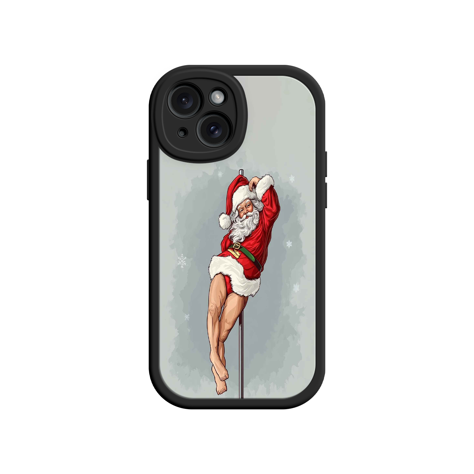 Pole Dancing Santa Claus iPhone 17 Case – Funny Christmas Art, Cheeky Holiday Design, Festive Adult Humor
