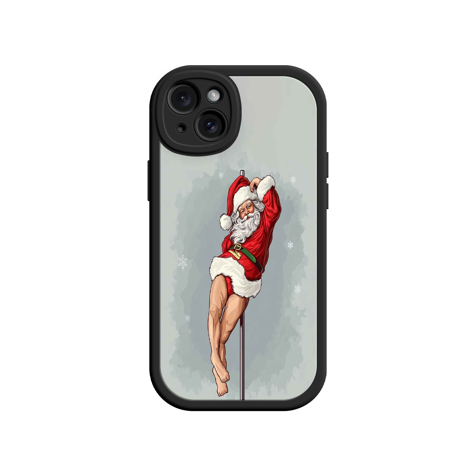 Pole Dancing Santa Claus iPhone 17 Case – Funny Christmas Art, Cheeky Holiday Design, Festive Adult Humor