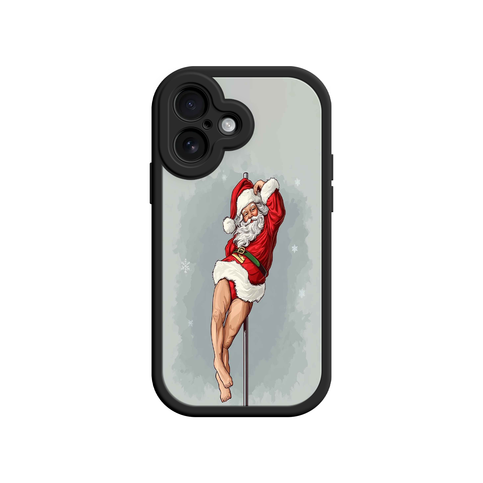 Pole Dancing Santa Claus iPhone 17 Case – Funny Christmas Art, Cheeky Holiday Design, Festive Adult Humor