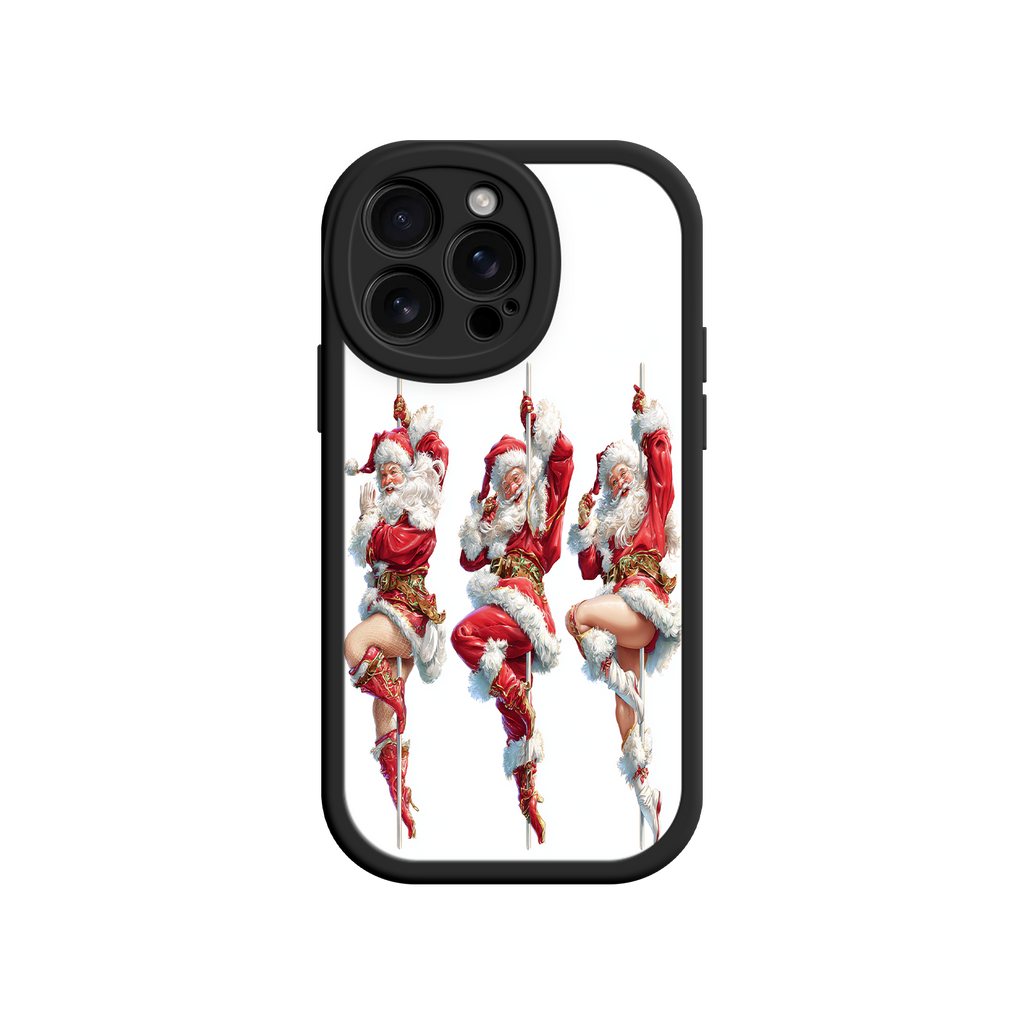 Holiday phone case with retro Christmas performers