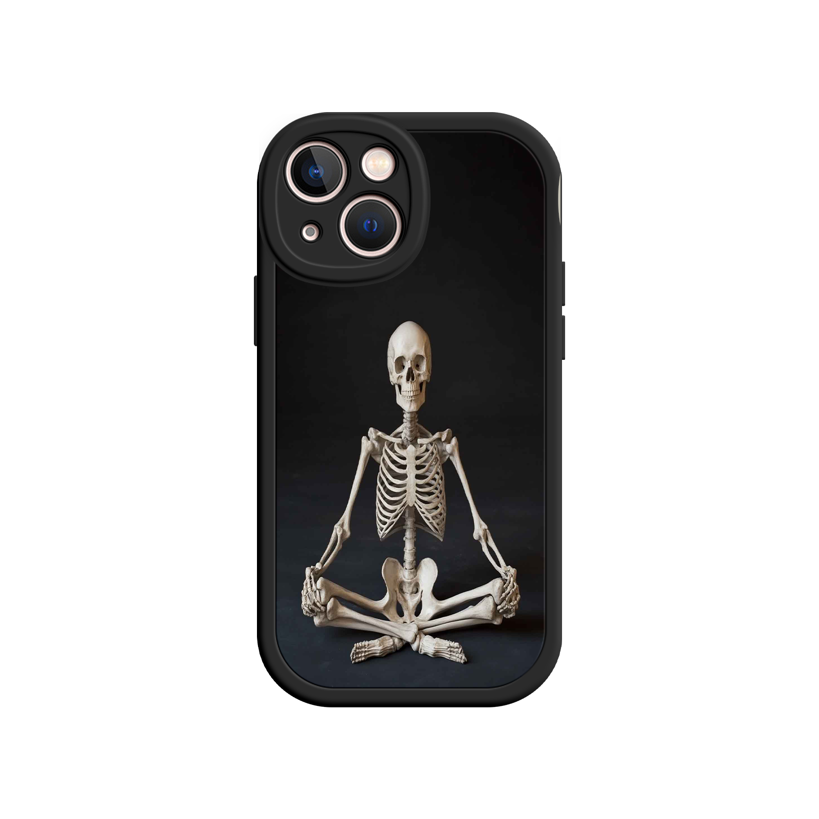 Meditating Skeleton iPhone 17 Case – Gothic Skelly Yoga Art, Anatomical Design, Spiritual Aesthetic
