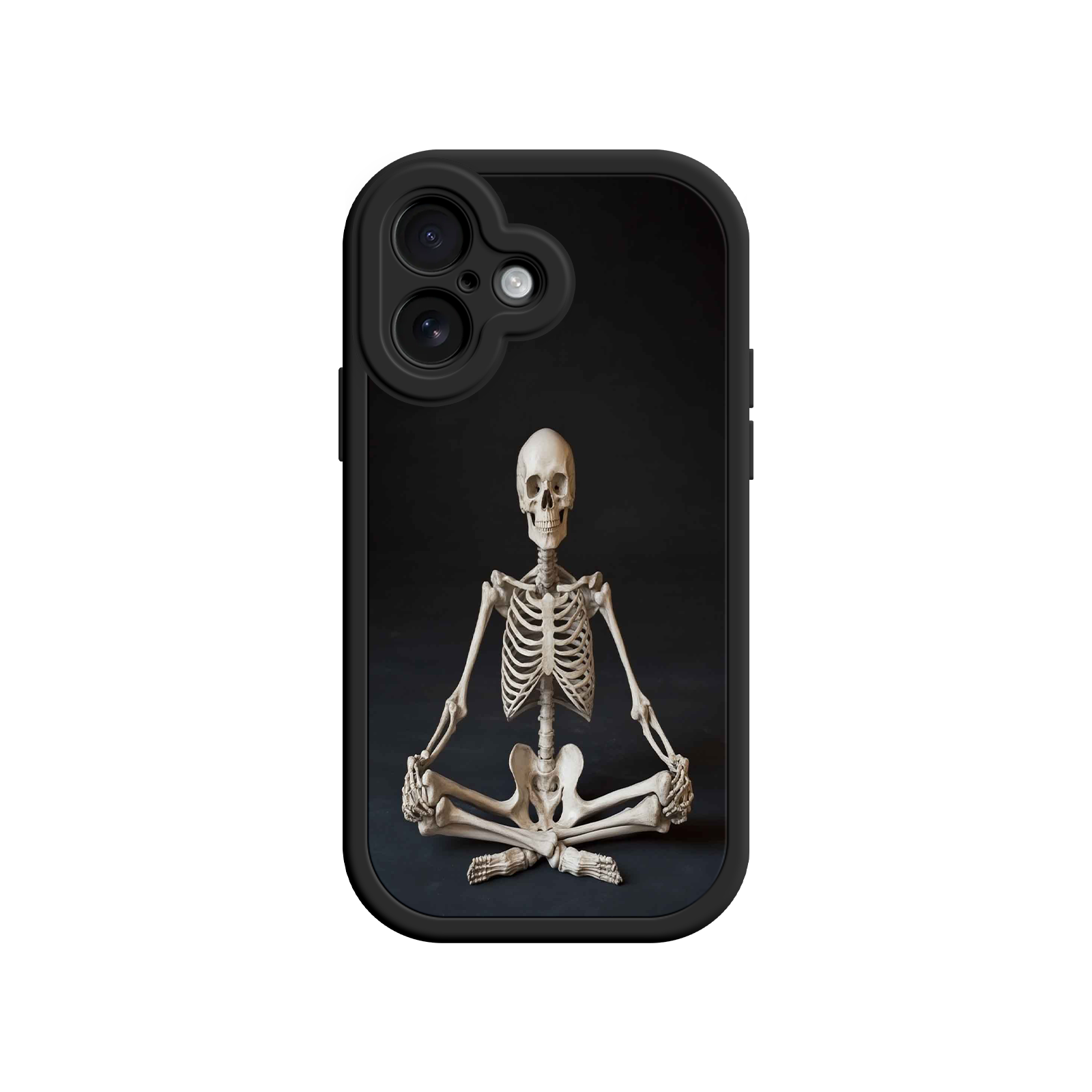 Meditating Skeleton iPhone 17 Case – Gothic Skelly Yoga Art, Anatomical Design, Spiritual Aesthetic