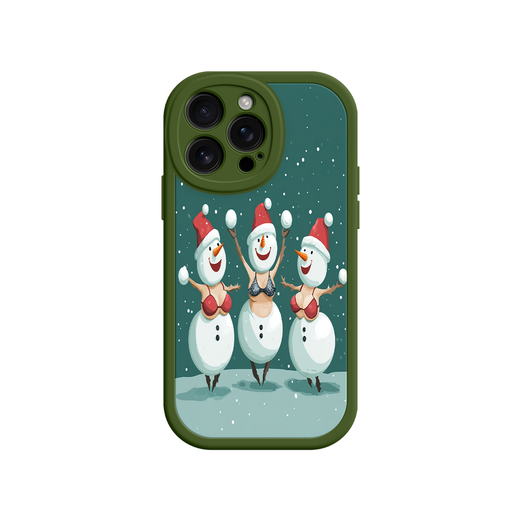 Festive Snowman iPhone 17 Case – Funny Christmas Art, Jolly Holiday Design, Soft Snowflakes