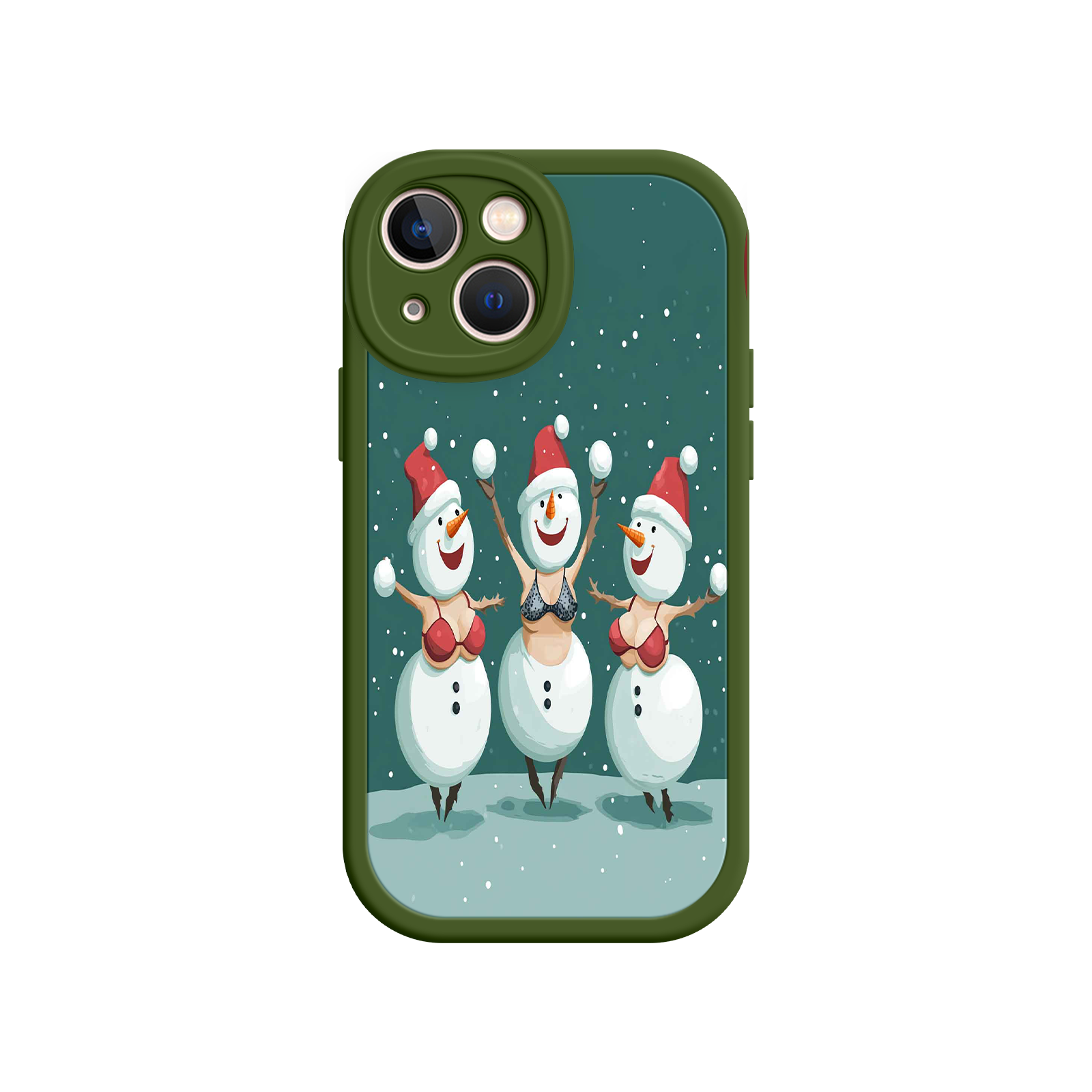Festive Snowman iPhone 17 Case – Funny Christmas Art, Jolly Holiday Design, Soft Snowflakes