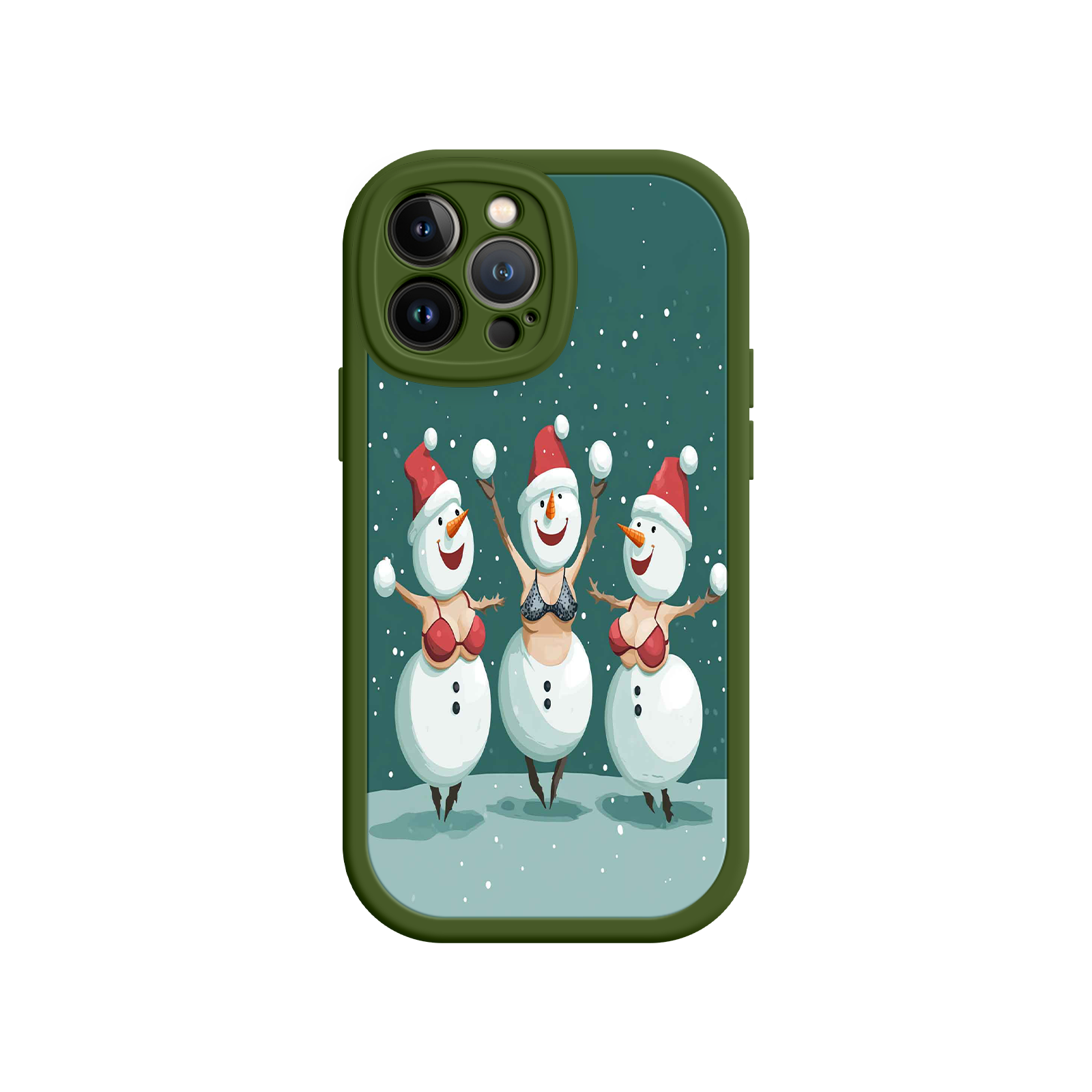 Festive Snowman iPhone 17 Case – Funny Christmas Art, Jolly Holiday Design, Soft Snowflakes