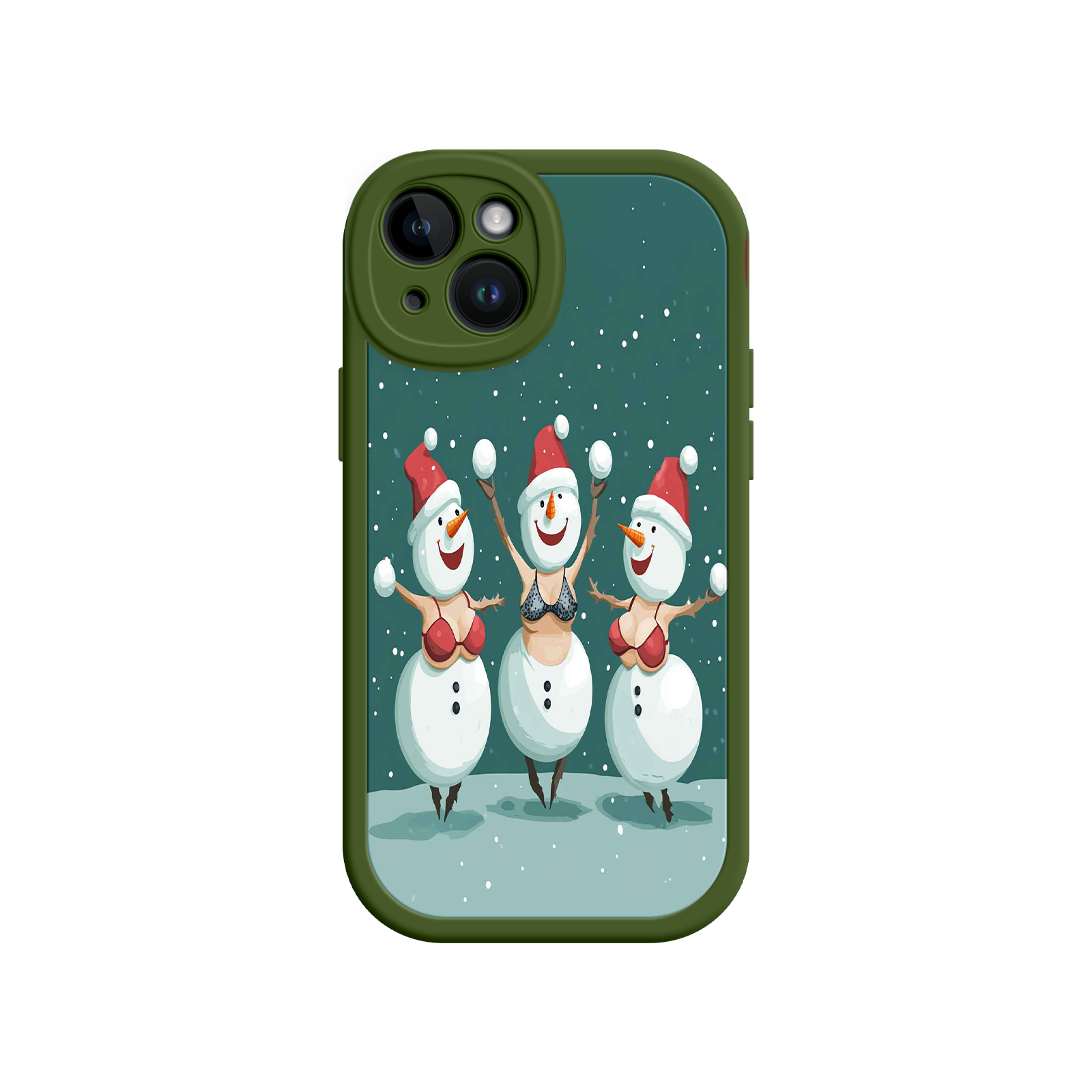 Festive Snowman iPhone 17 Case – Funny Christmas Art, Jolly Holiday Design, Soft Snowflakes