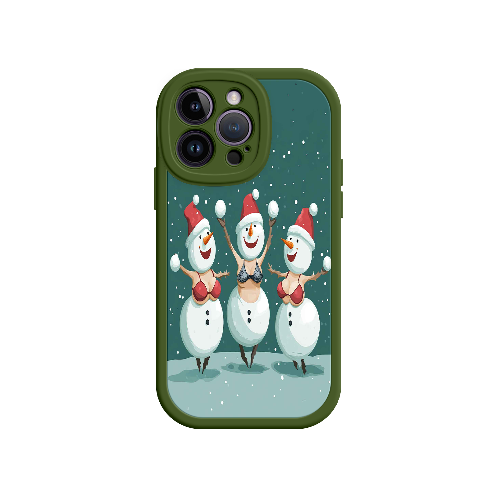 Festive Snowman iPhone 17 Case – Funny Christmas Art, Jolly Holiday Design, Soft Snowflakes