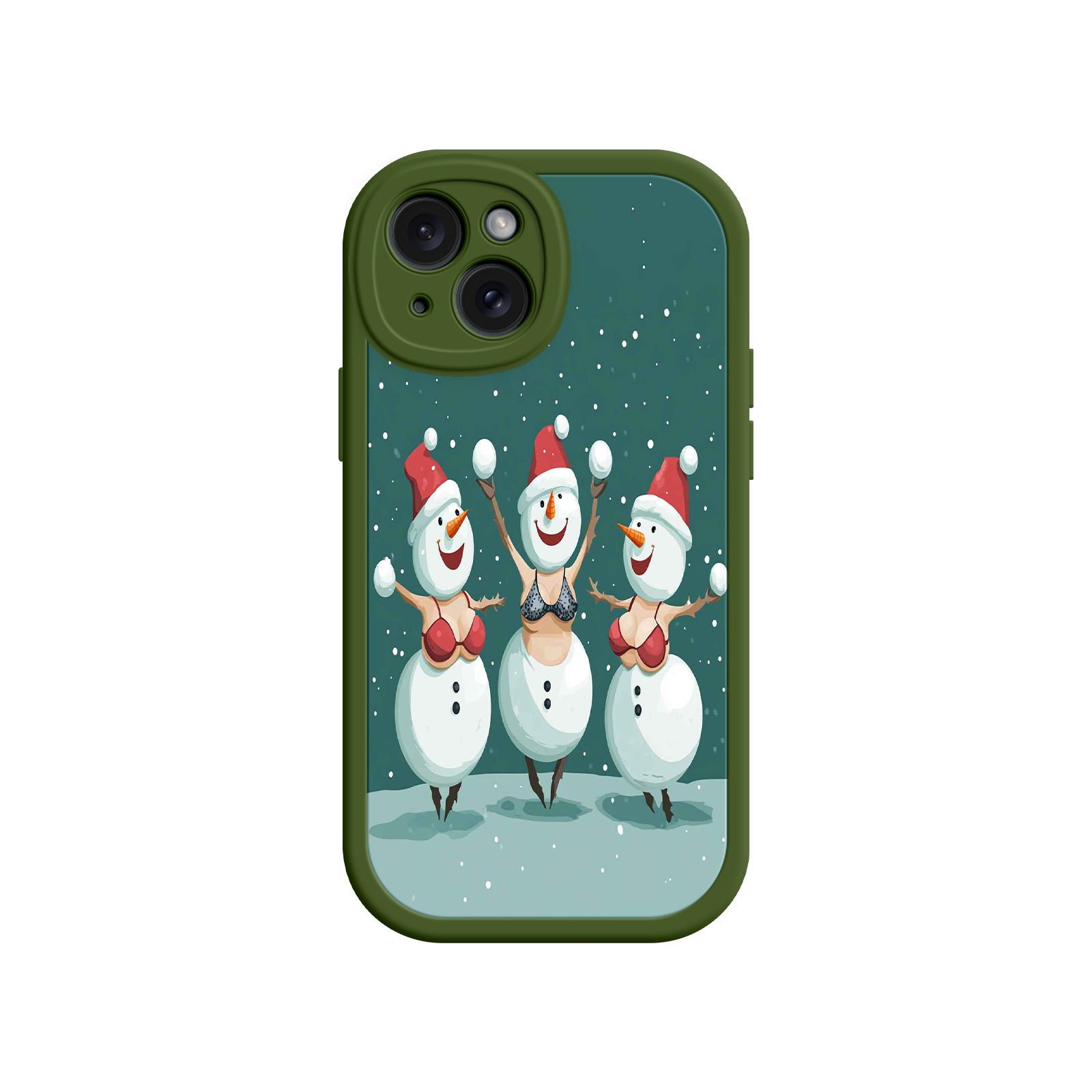 Festive Snowman iPhone 17 Case – Funny Christmas Art, Jolly Holiday Design, Soft Snowflakes