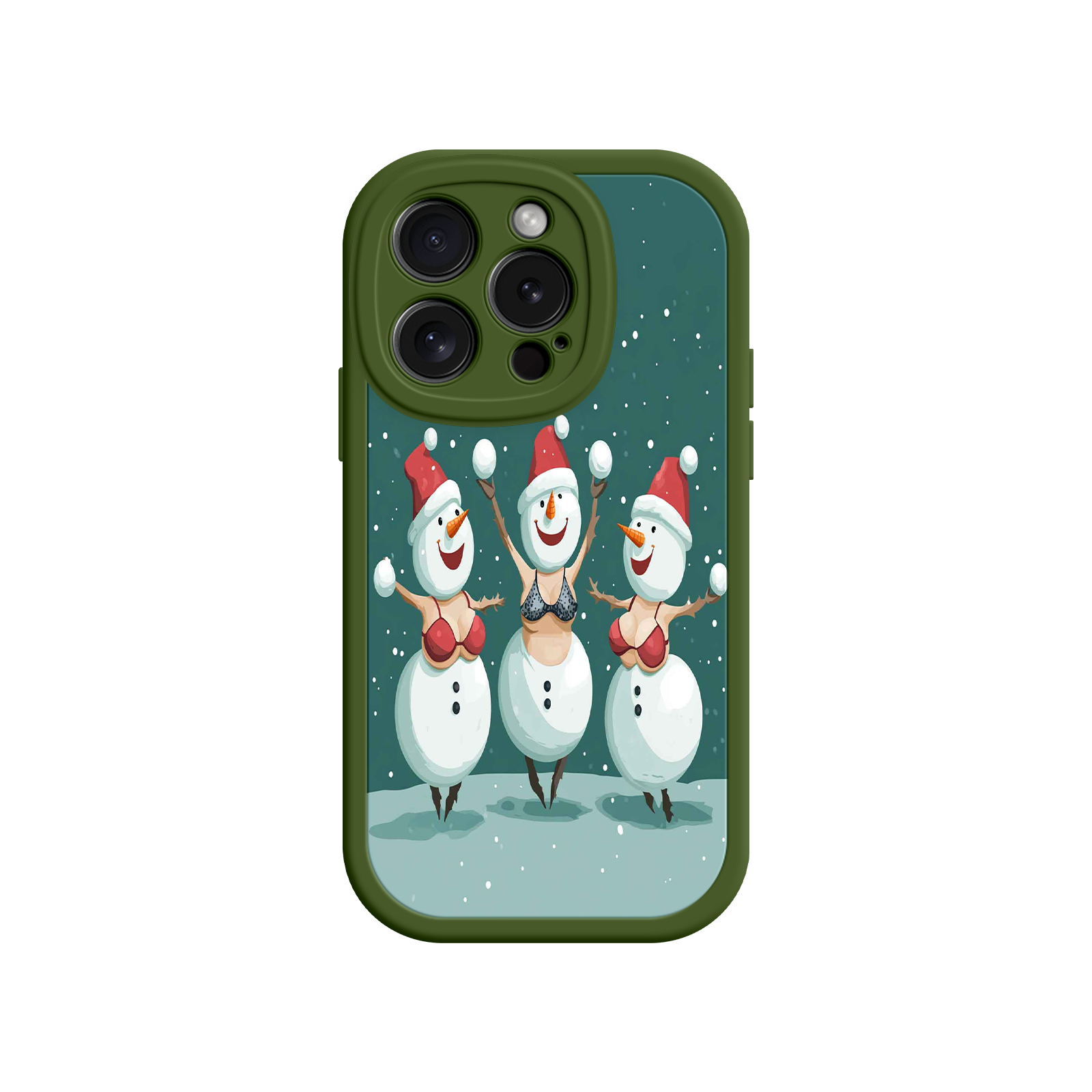 Festive Snowman iPhone 17 Case – Funny Christmas Art, Jolly Holiday Design, Soft Snowflakes