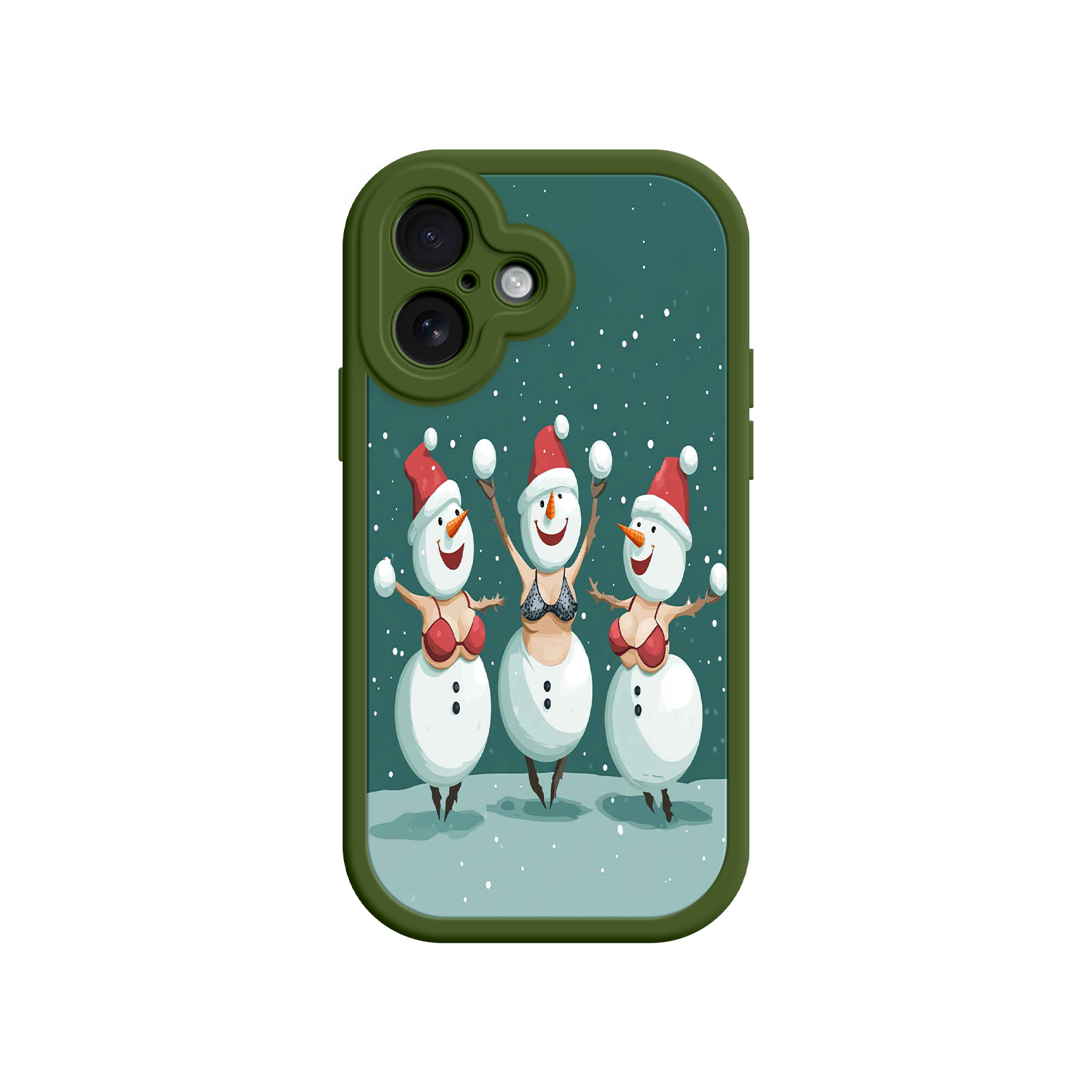 Festive Snowman iPhone 17 Case – Funny Christmas Art, Jolly Holiday Design, Soft Snowflakes
