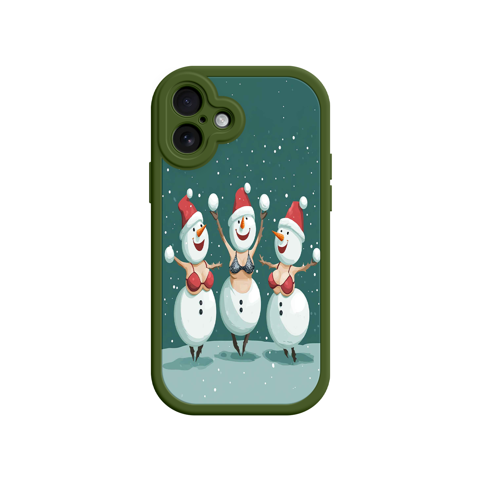 Festive Snowman iPhone 17 Case – Funny Christmas Art, Jolly Holiday Design, Soft Snowflakes