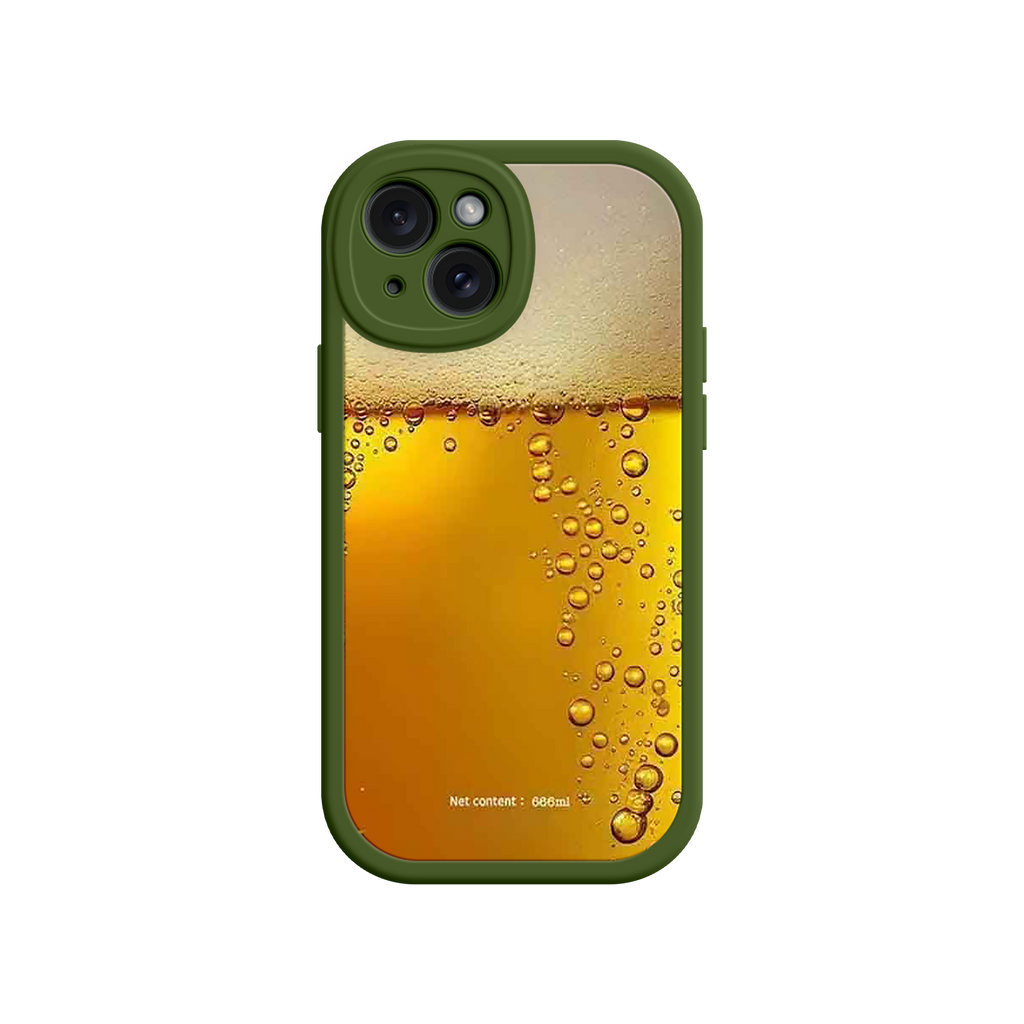Funny Beer Glass Phone Case – Realistic Foam Design, Novelty Gift for Beer Lovers