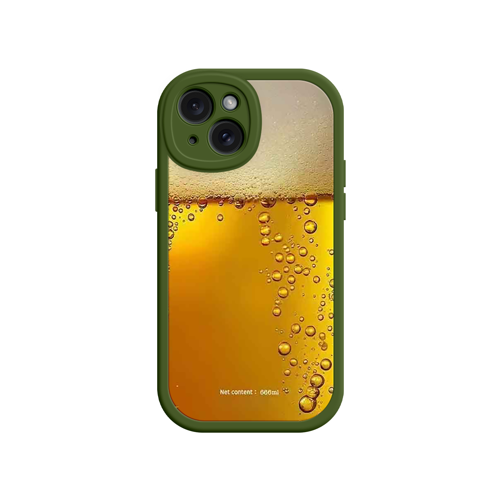 Funny Beer Glass Phone Case – Realistic Foam Design, Novelty Gift for Beer Lovers