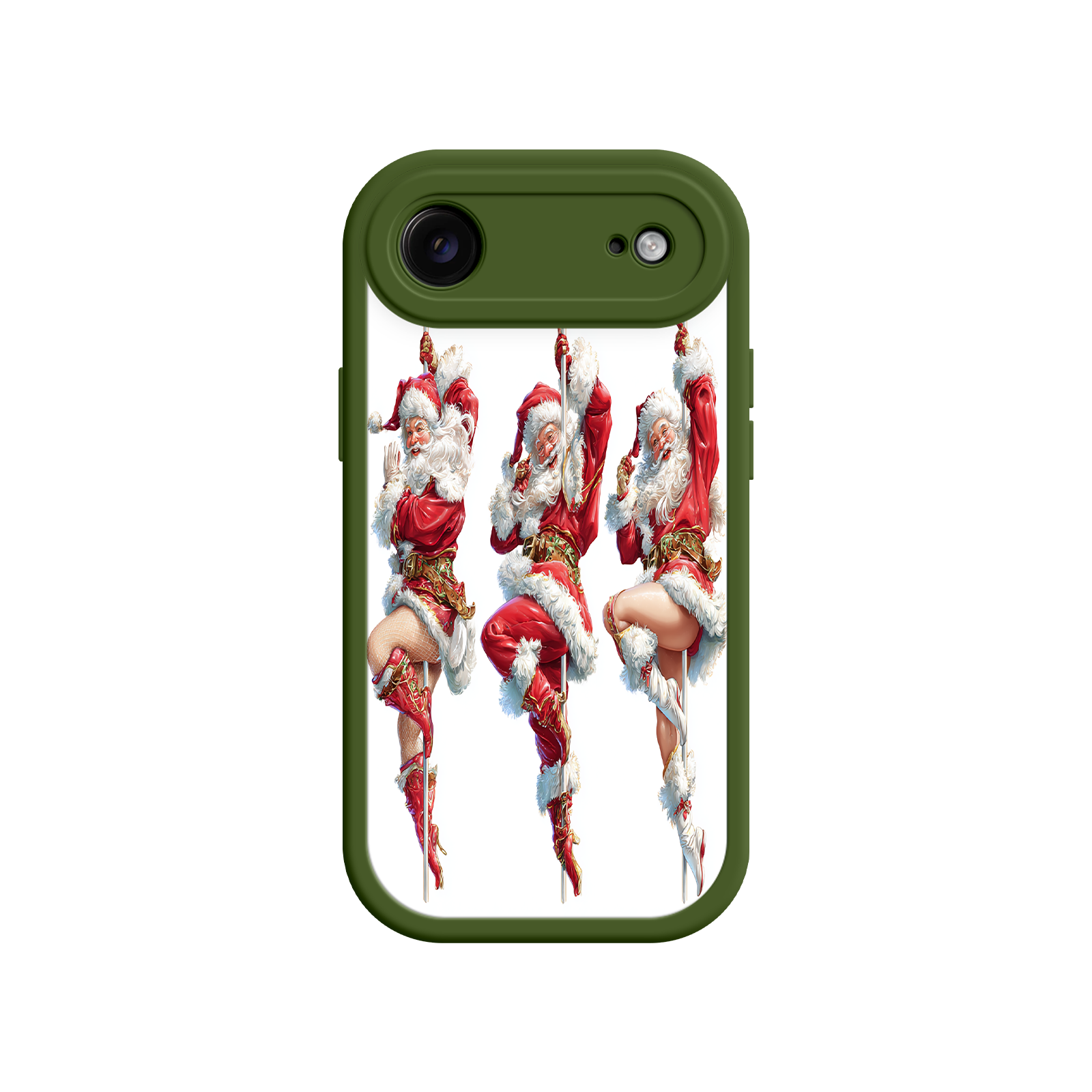 Santa dancer phone case for festive lifestyle shots