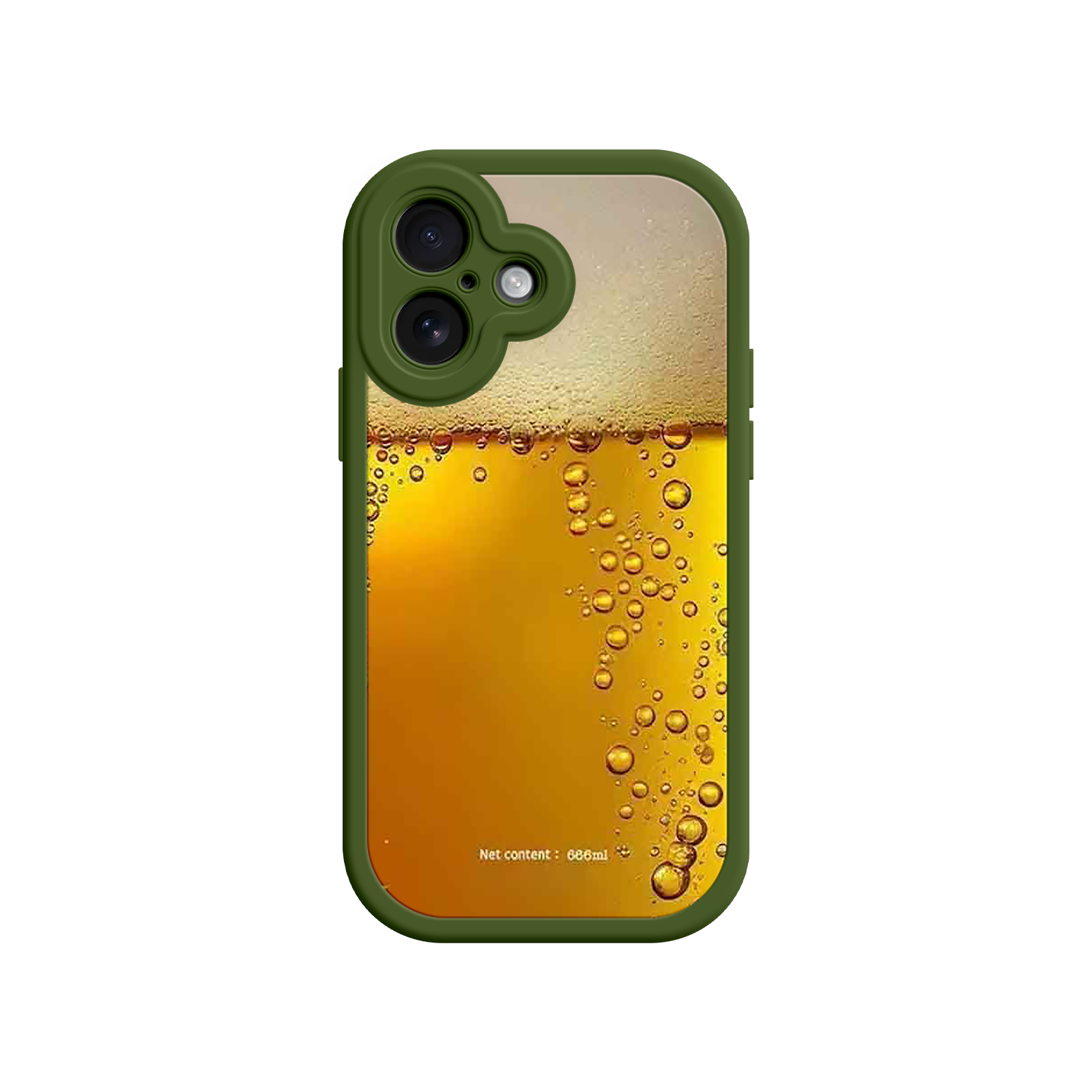 Beer pour phone case with liquid effect