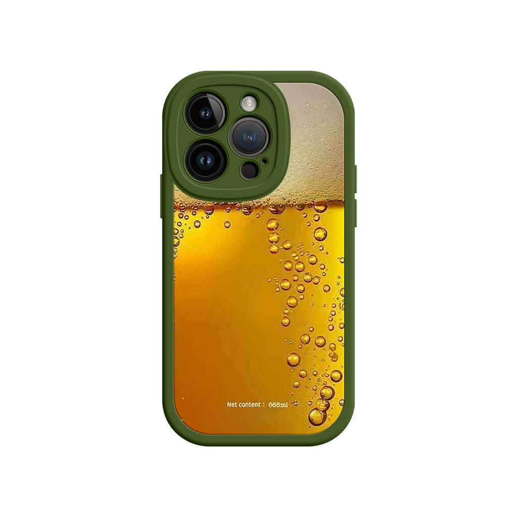 Funny Beer Glass Phone Case – Realistic Foam Design, Novelty Gift for Beer Lovers