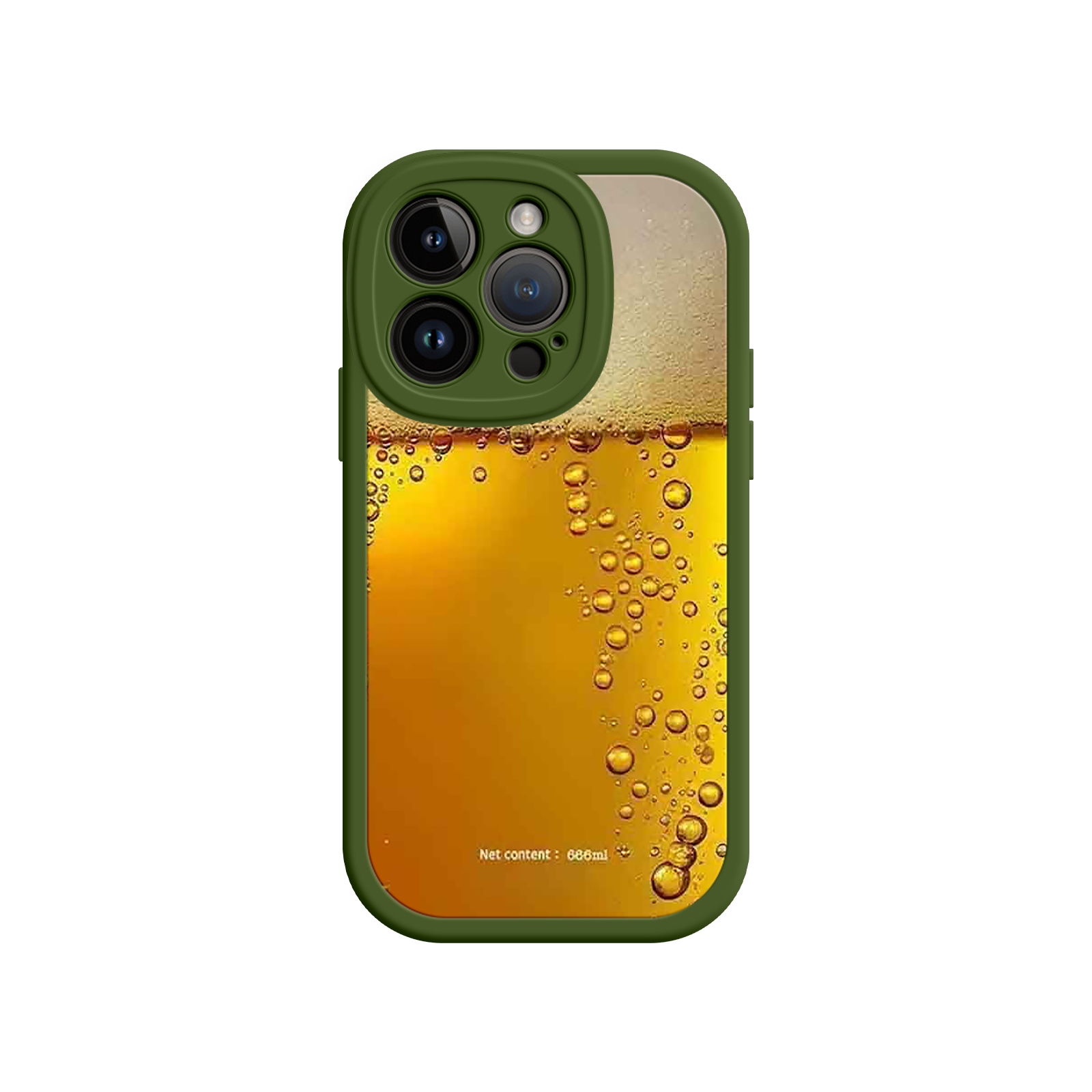 Funny Beer Glass Phone Case – Realistic Foam Design, Novelty Gift for Beer Lovers