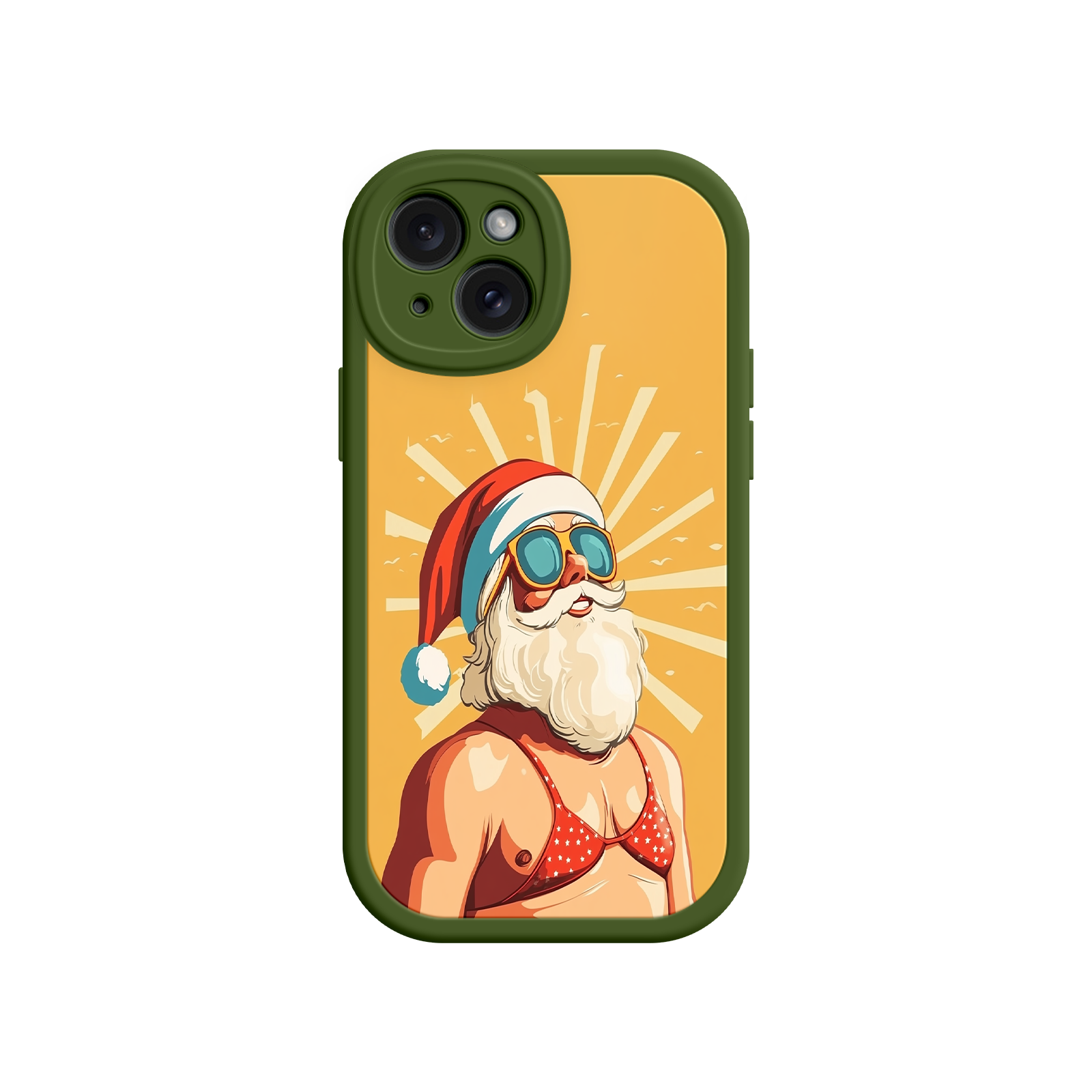 Santa with abs phone case for holiday gifting